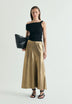METALLIC MIDI SKIRT