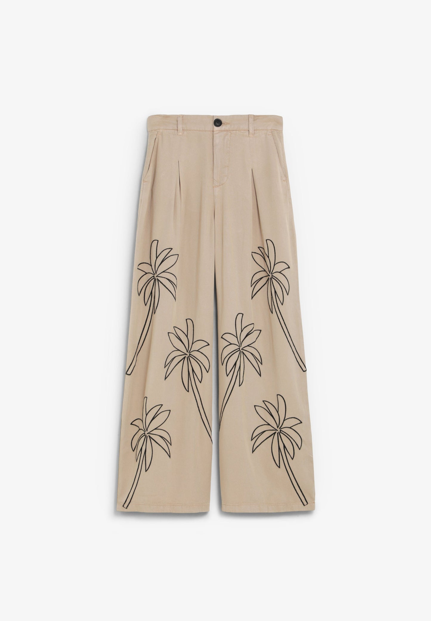 EMBROIDERED FLOWING TROUSERS