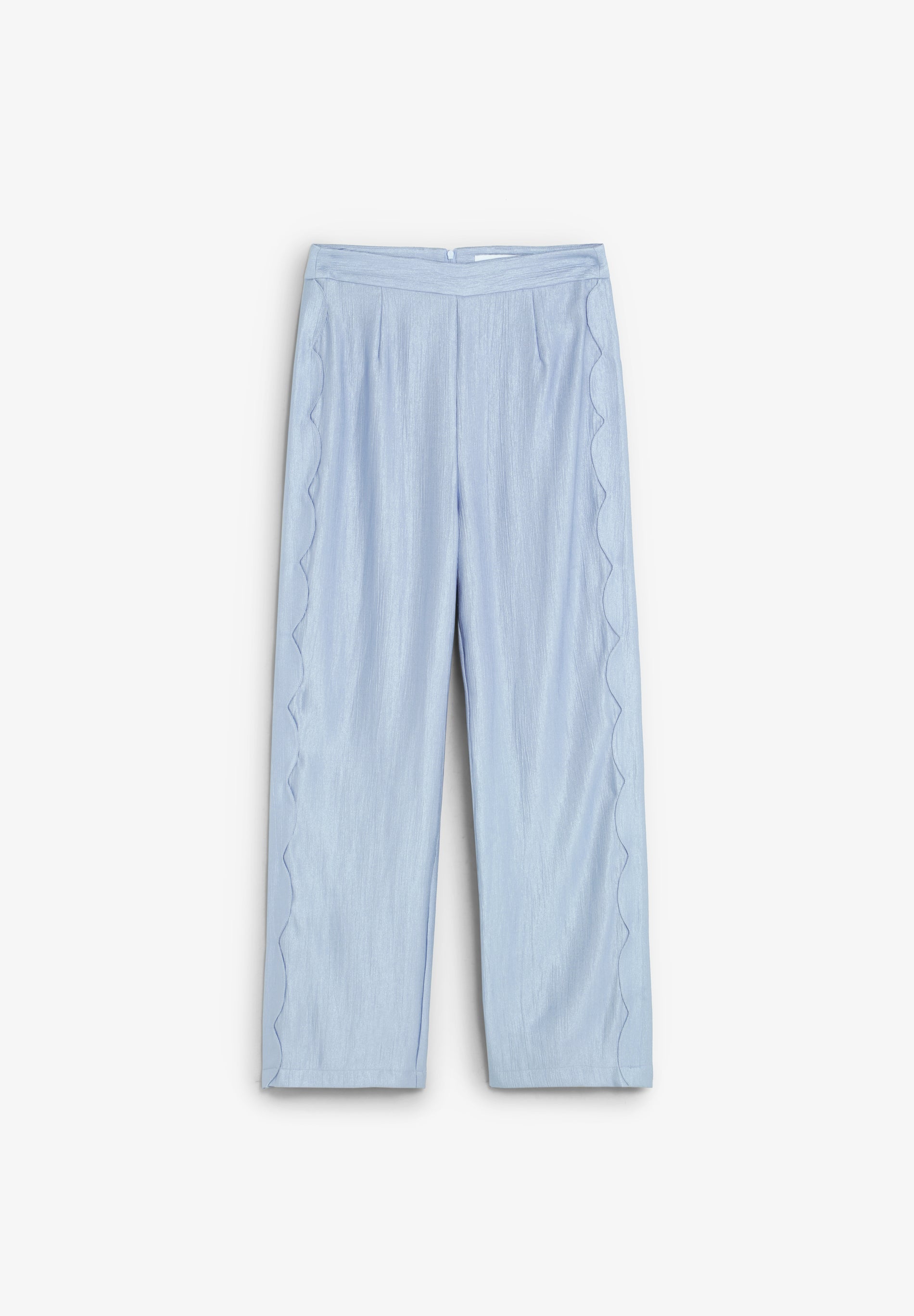 JACQUARD TROUSERS WITH SCALLOPED DETAIL