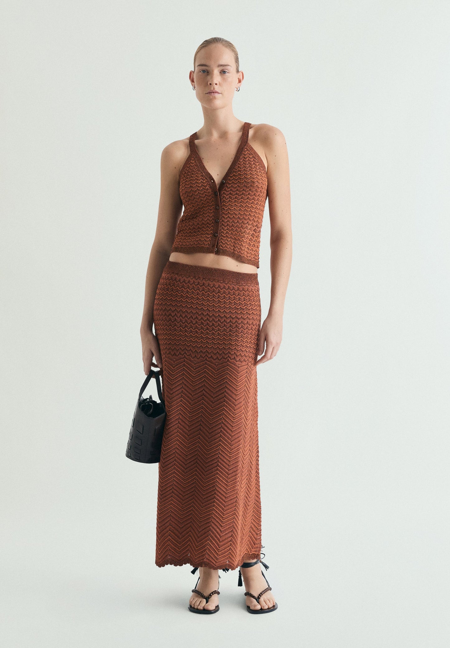 KNIT METALLIC THREAD TOP
