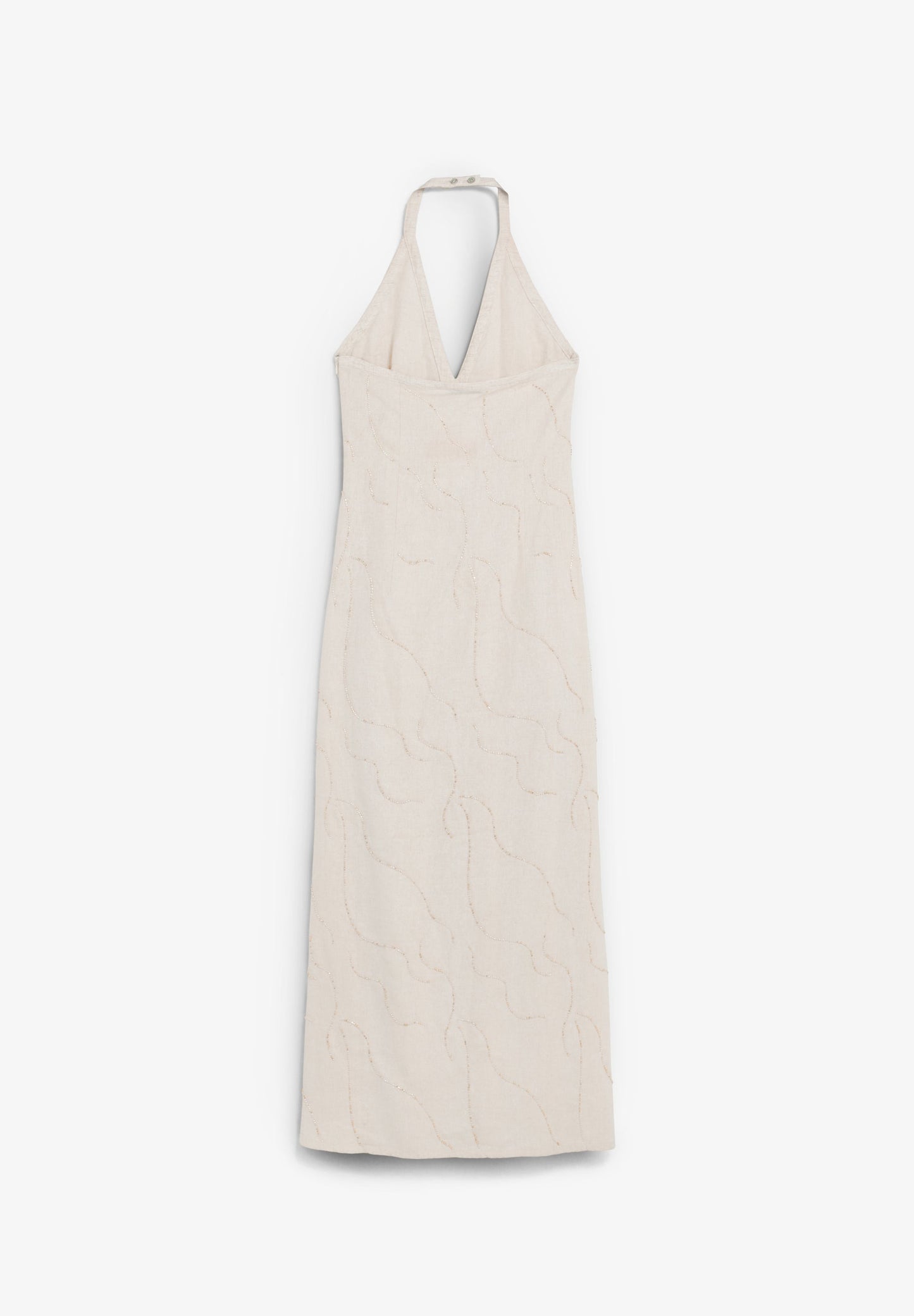 BEADED HALTER DRESS