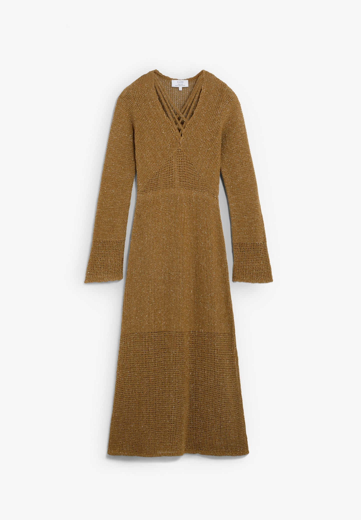 METALLIC THREAD KNIT DRESS