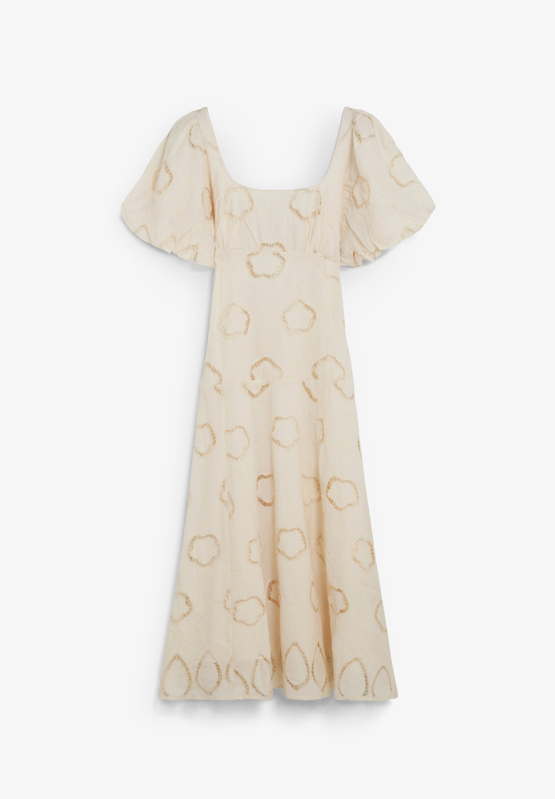 PUFF SLEEVE MIDI DRESS