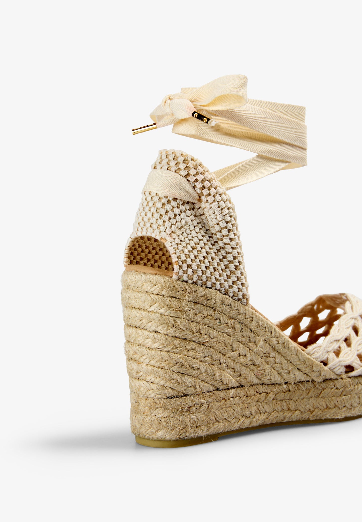 SANDALS WITH BRAIDED ESPARTO GRASS WEDGE