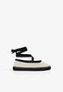 CONTRAST BALLET FLATS WITH LACING
