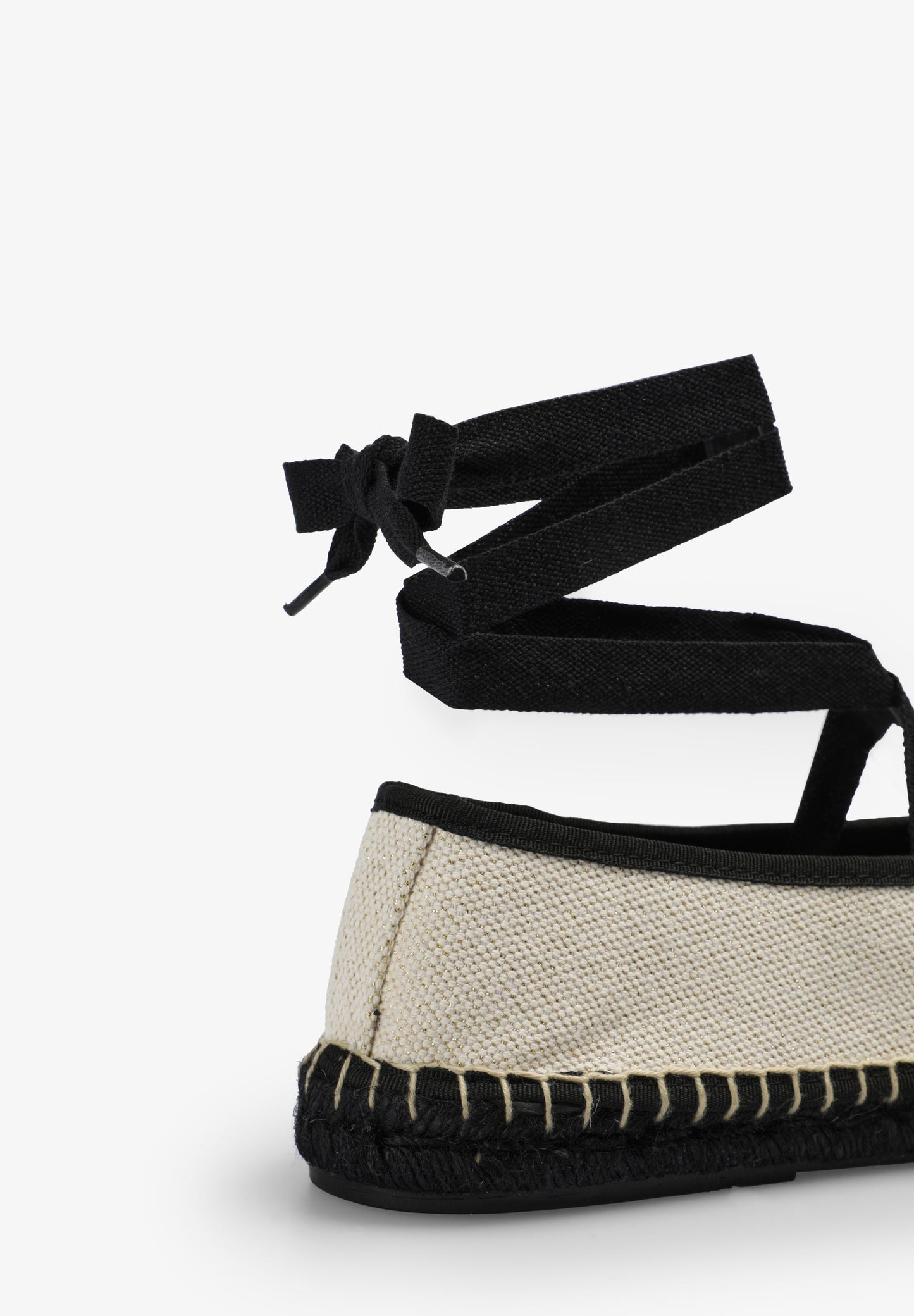 CONTRAST BALLET FLATS WITH LACING
