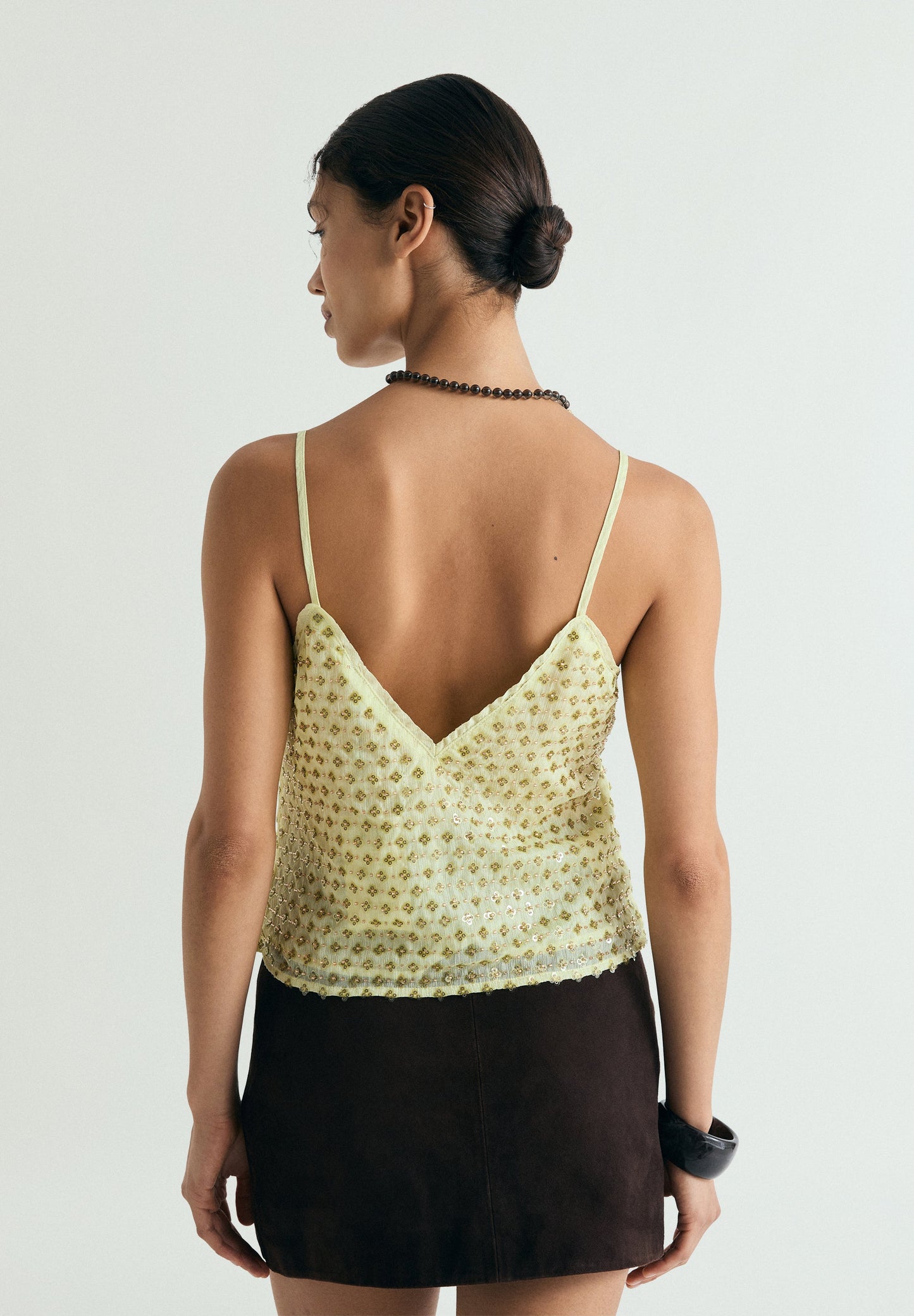 EMBROIDERED STRAPPY TOP