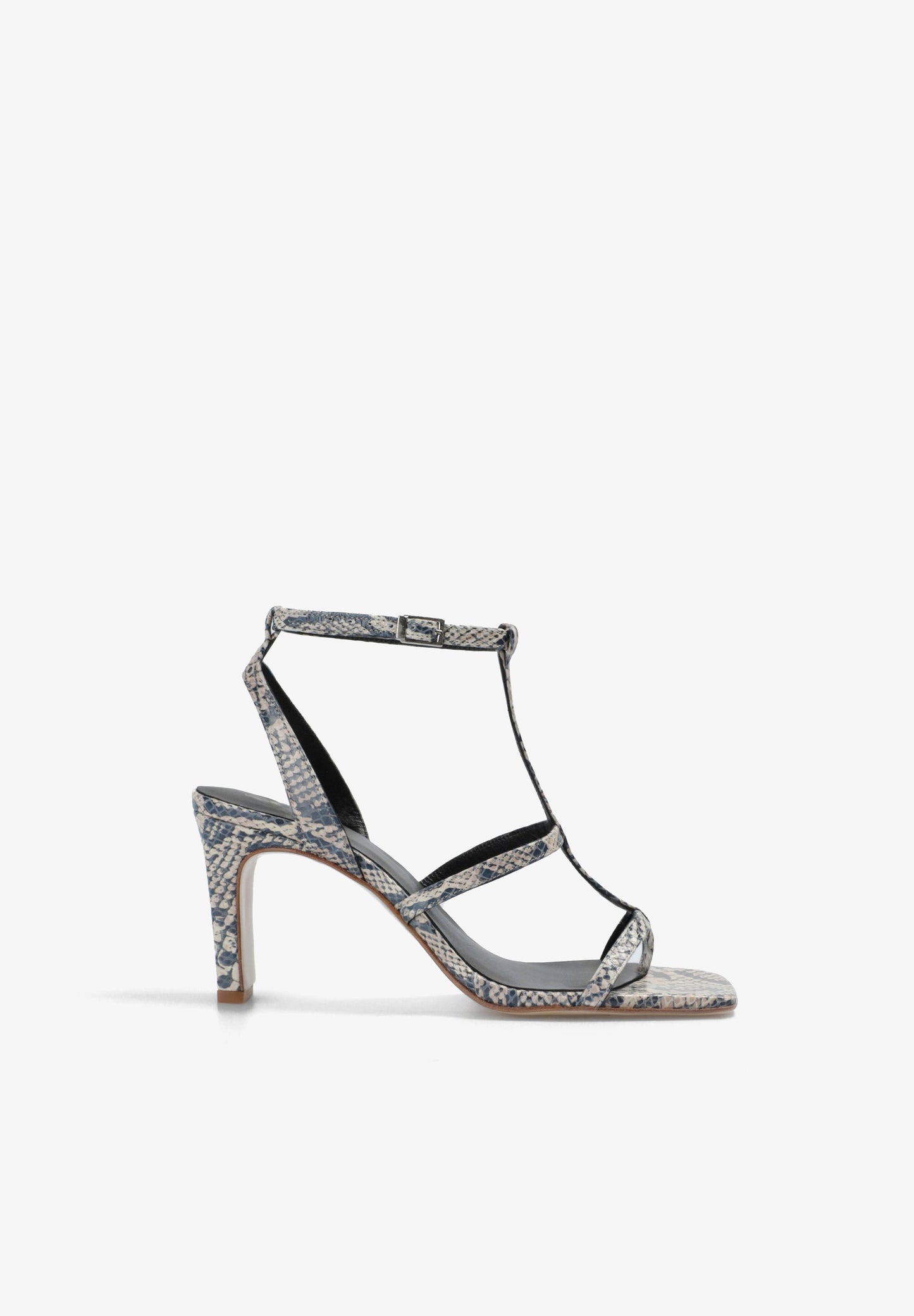 100% LEATHER HEELED SANDALS