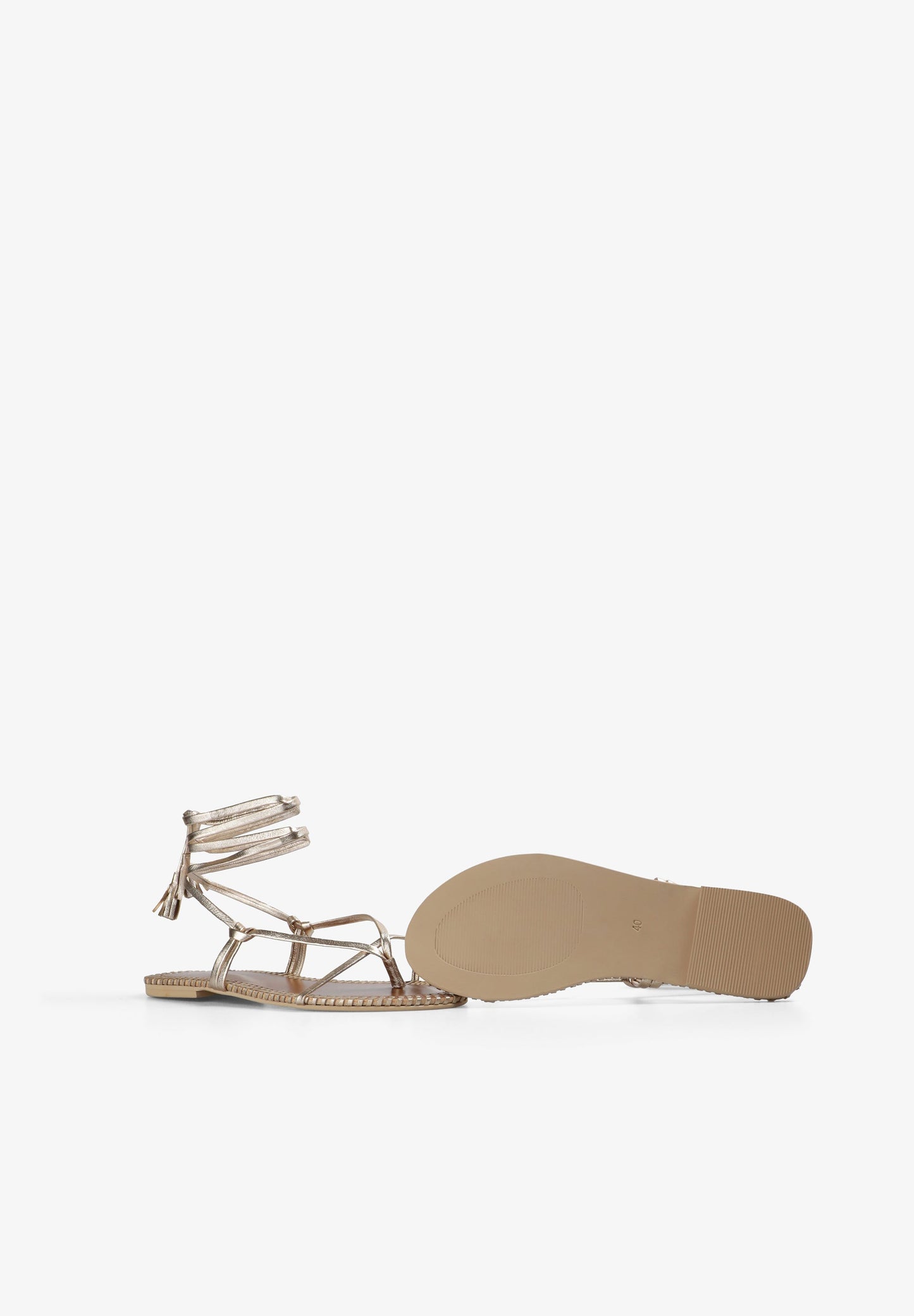CROSSED STRAP SANDALS