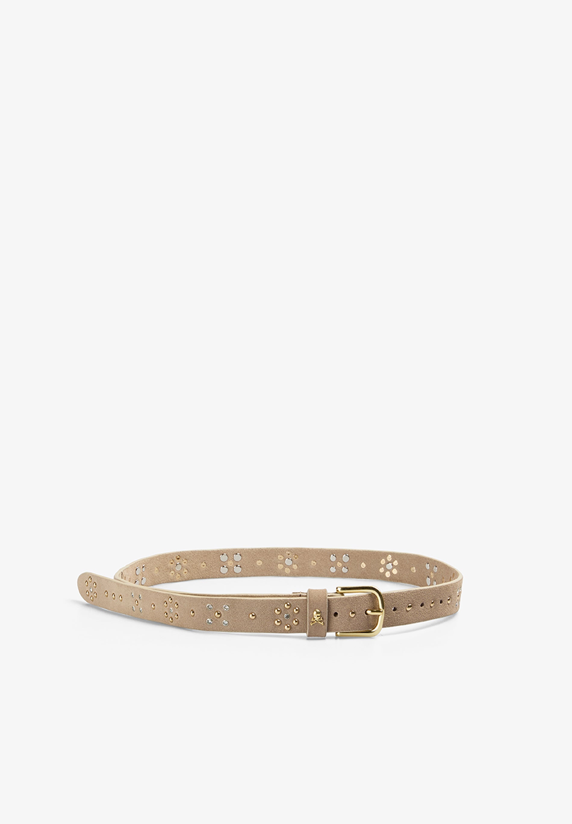 STUDDED SUEDE BELT