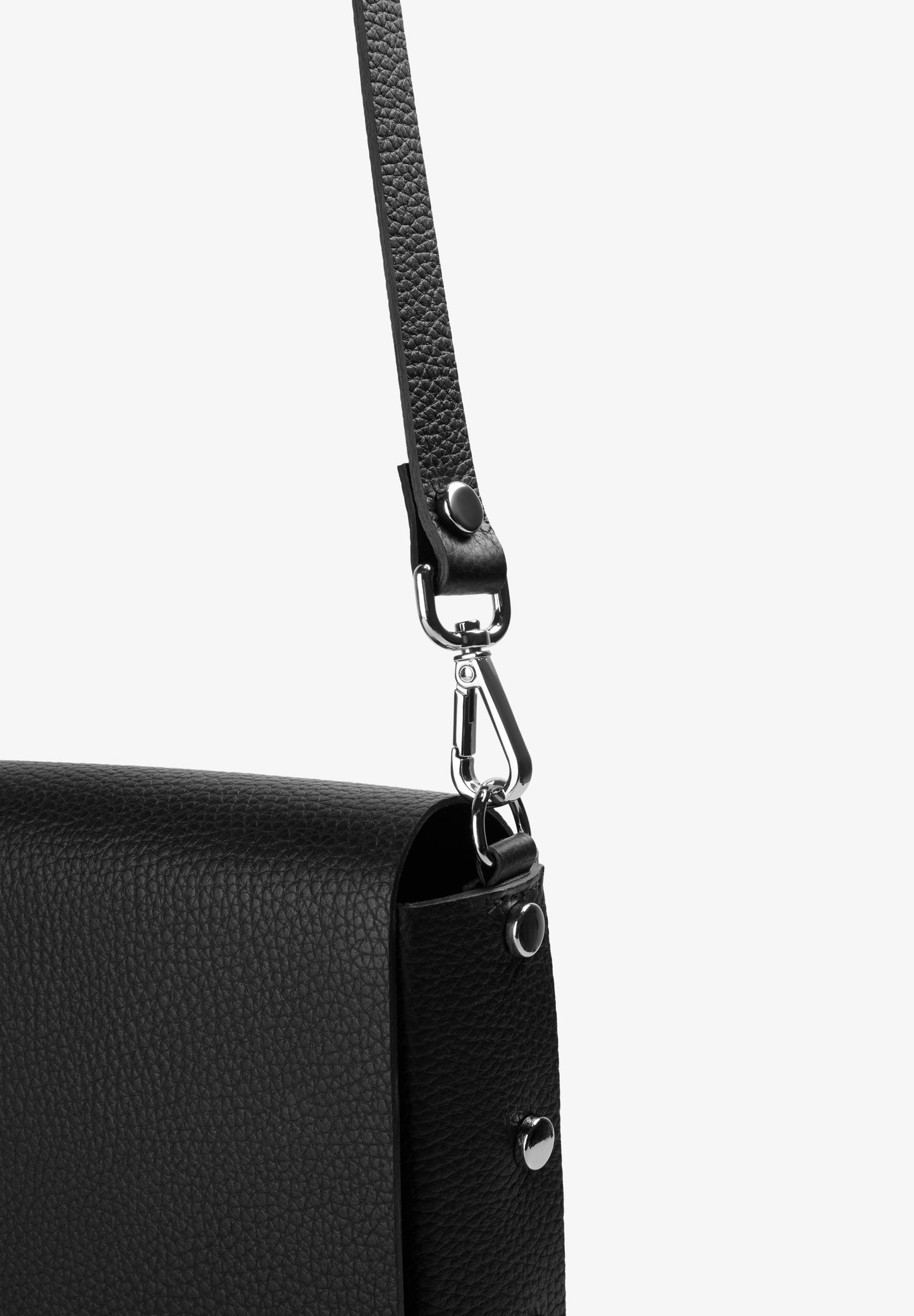 LEATHER BAG WITH APPLIQUÉS