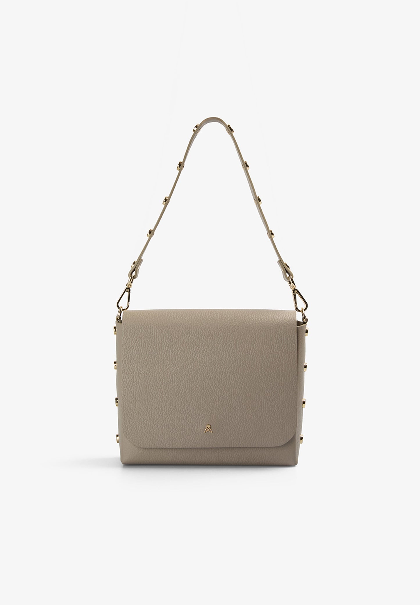 LEATHER BAG WITH APPLIQUÉS