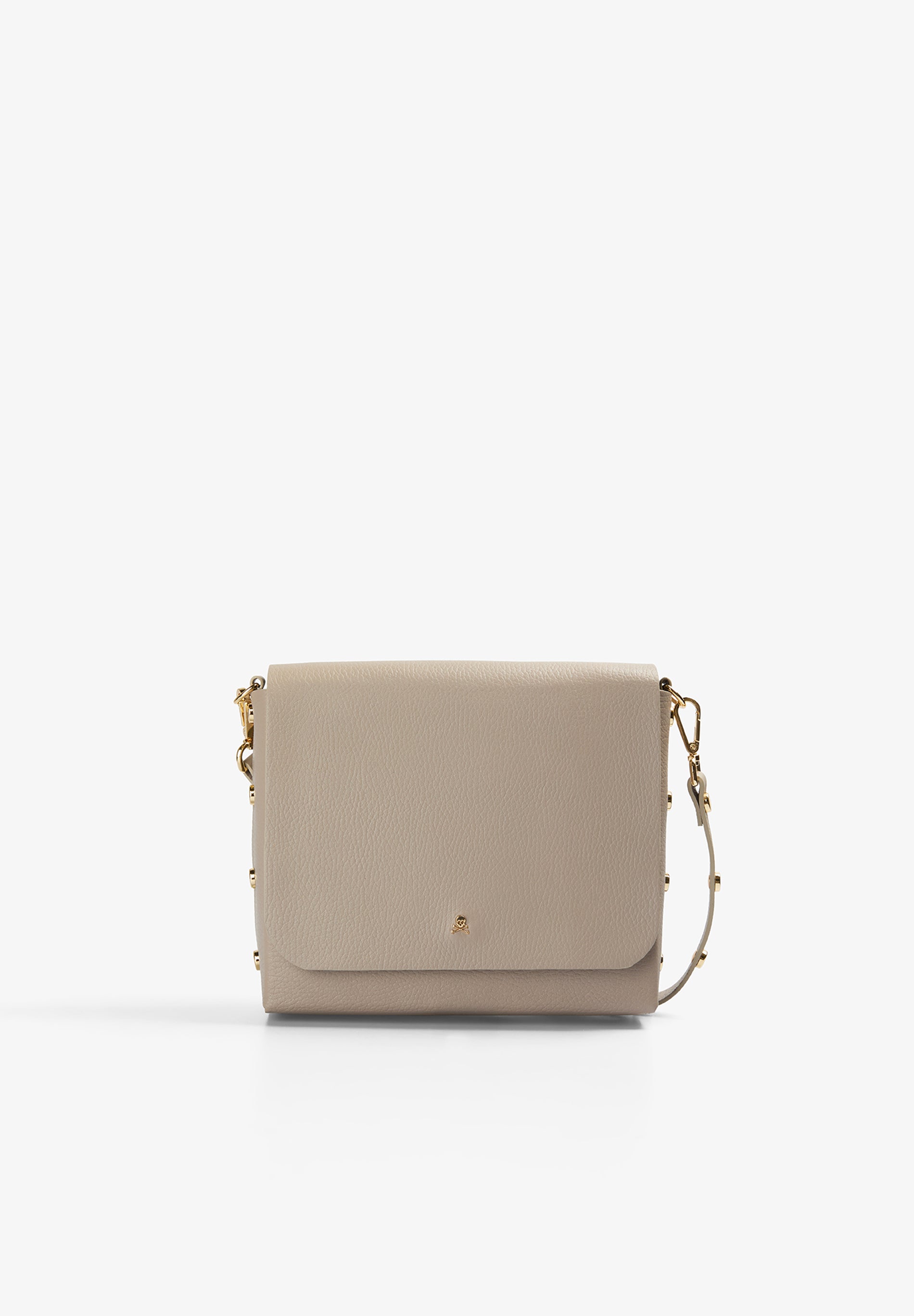 LEATHER BAG WITH APPLIQUÉS