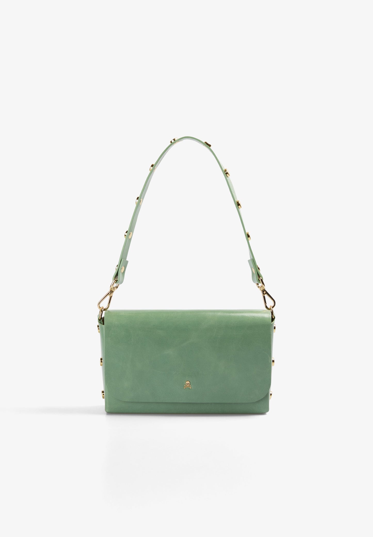 STUDDED LEATHER MINI BAG