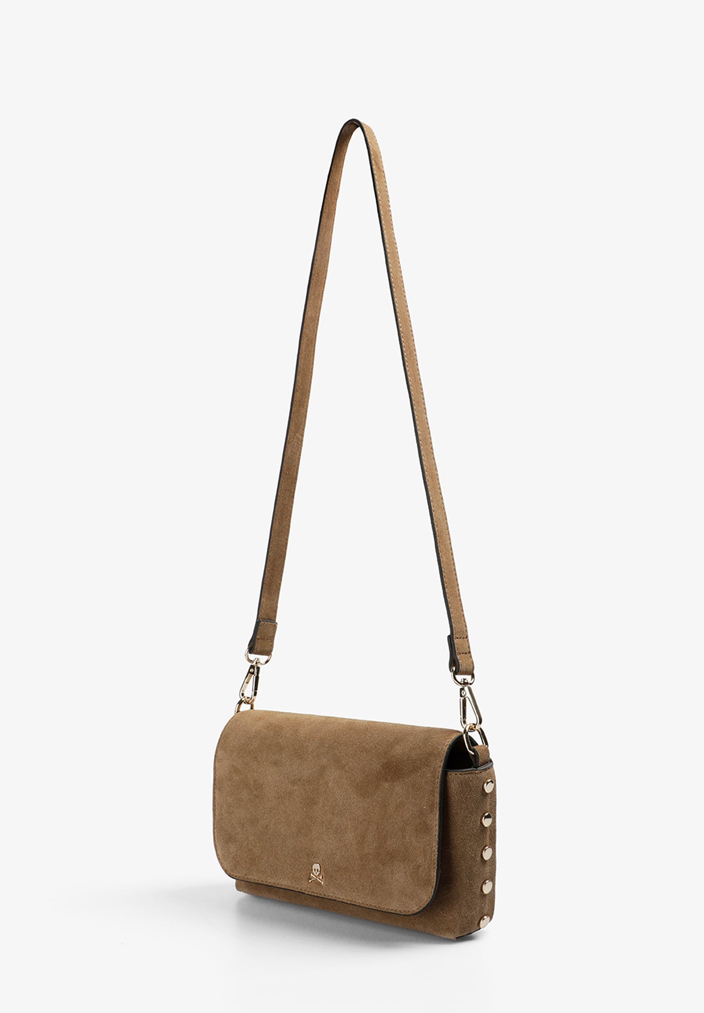 SUEDE CROSSBODY BAG WITH STUDS