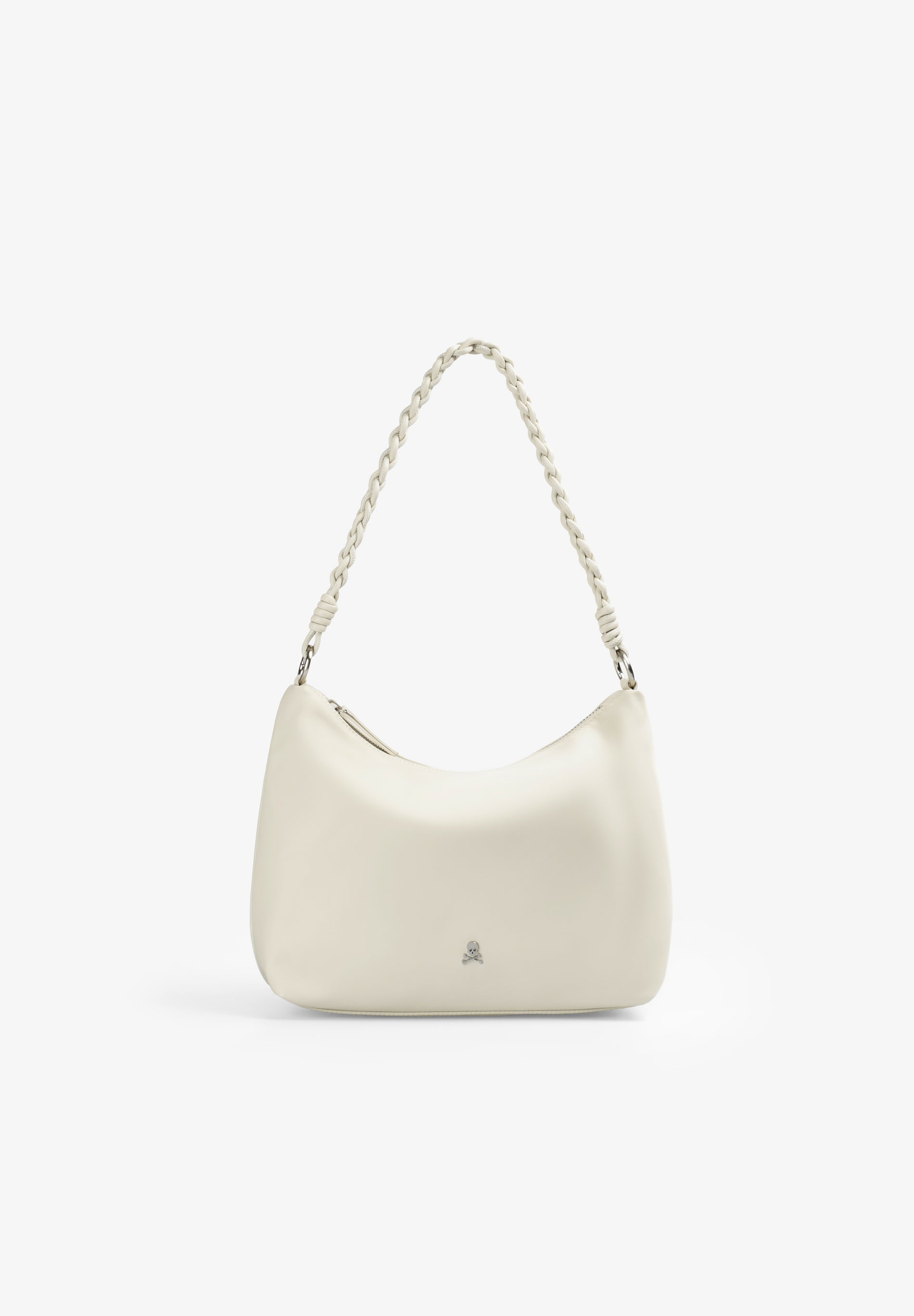 PLAIN BAG WITH BRAIDED HANDLE