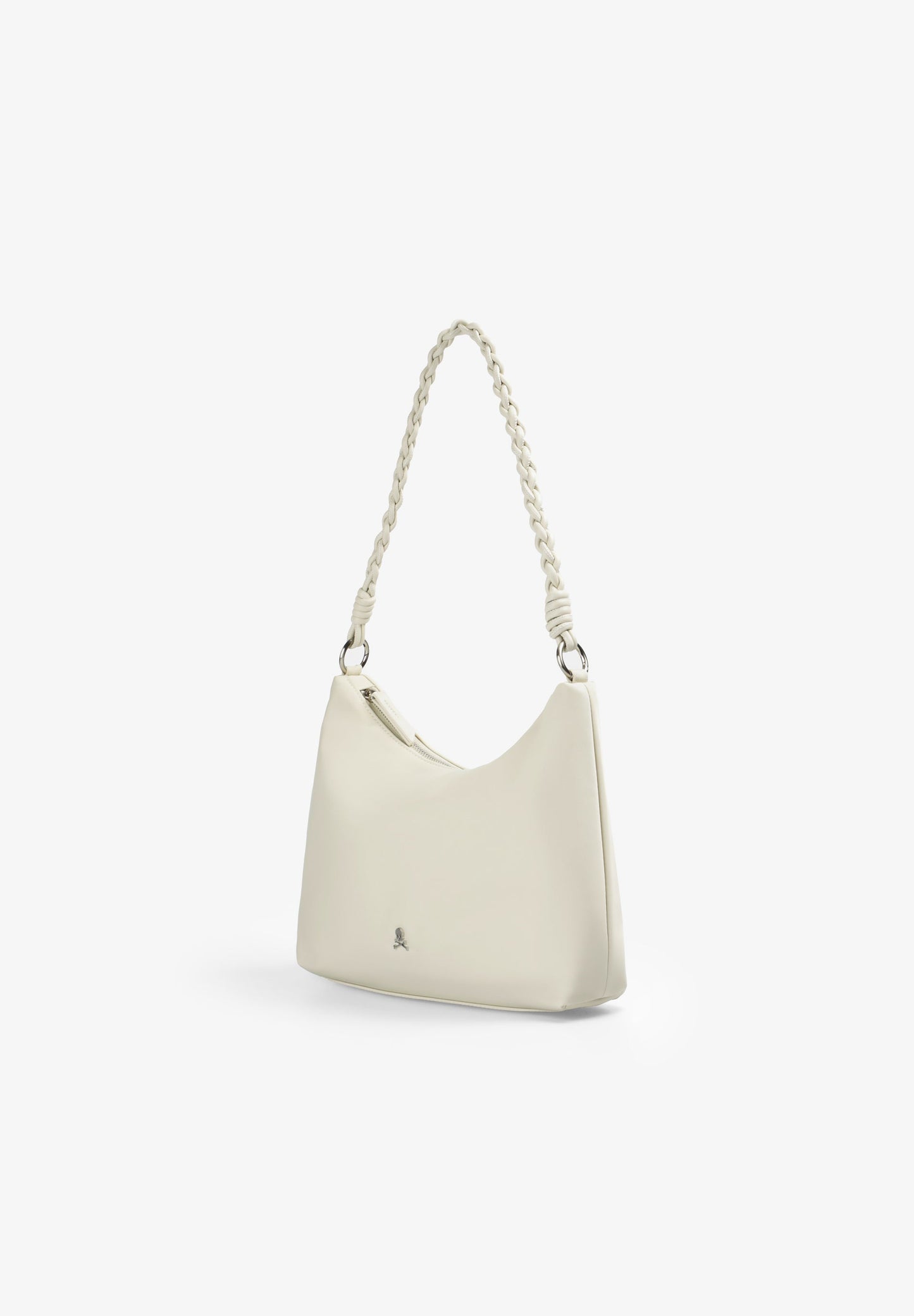 PLAIN BAG WITH BRAIDED HANDLE