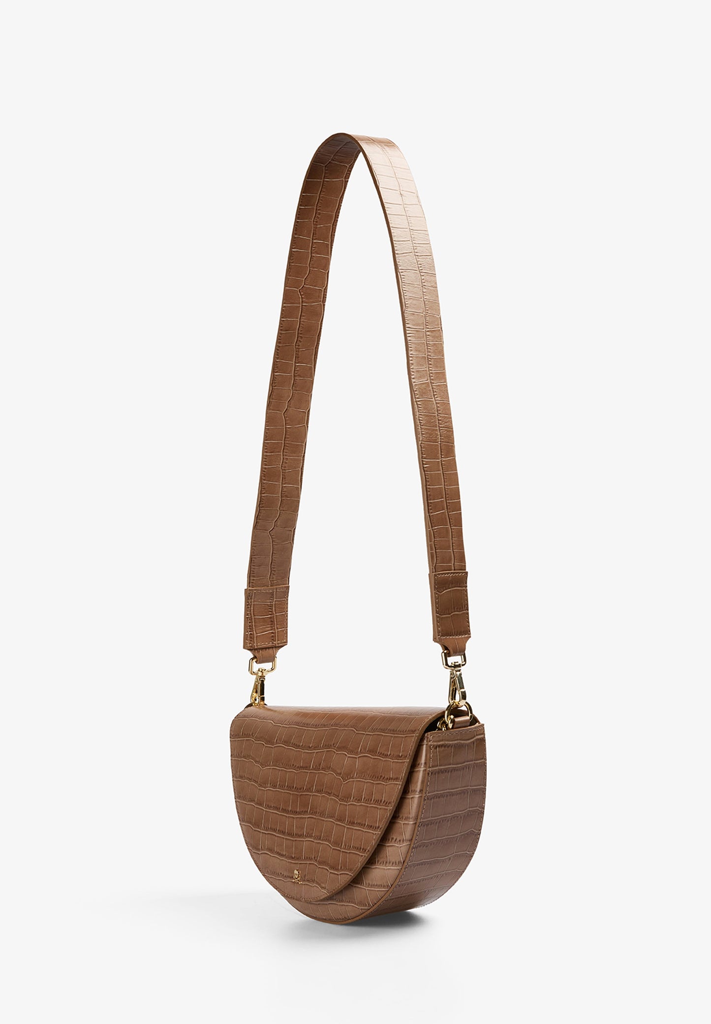 EMBOSSED LEATHER CROSSBODY BAG
