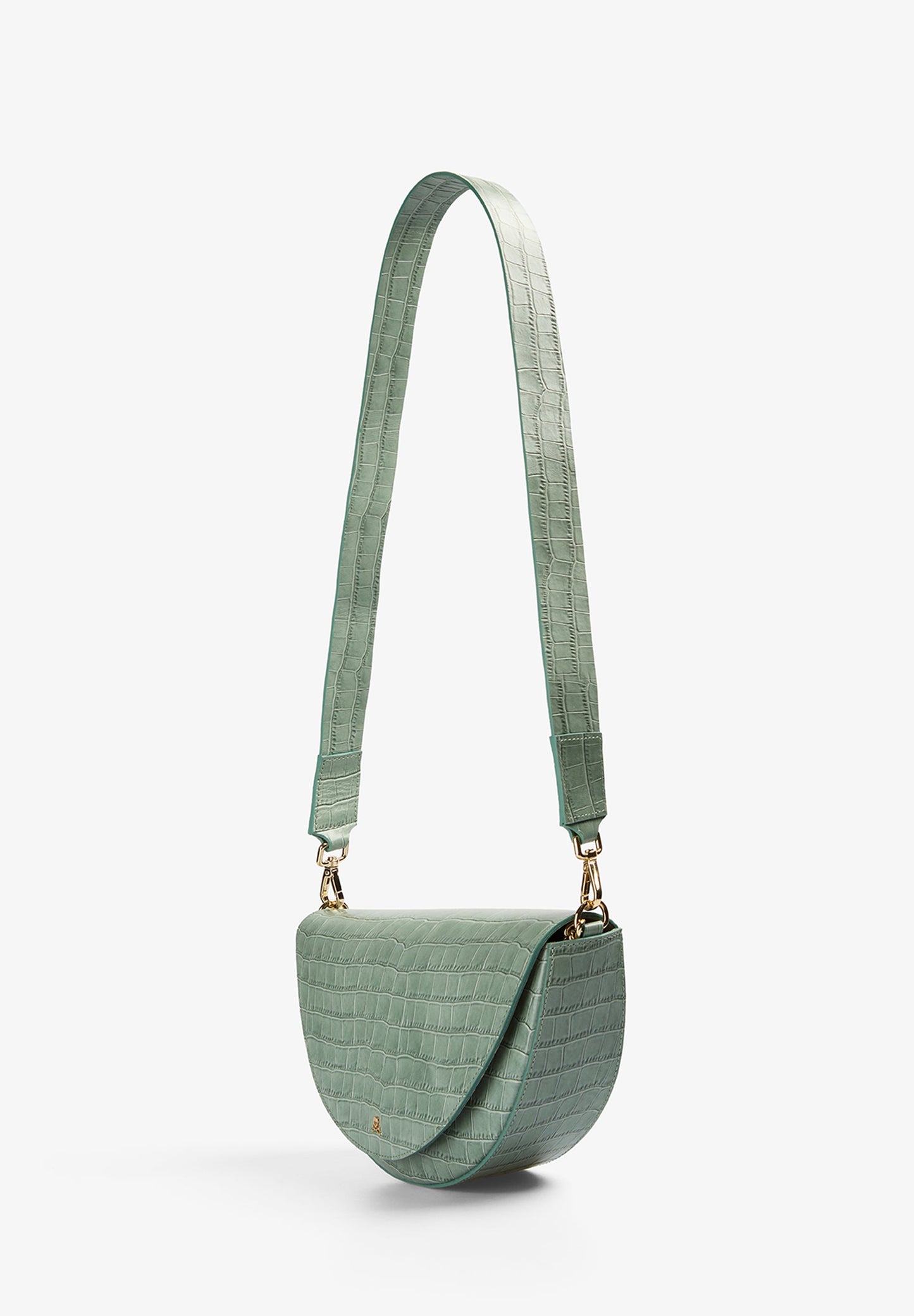 EMBOSSED LEATHER CROSSBODY BAG
