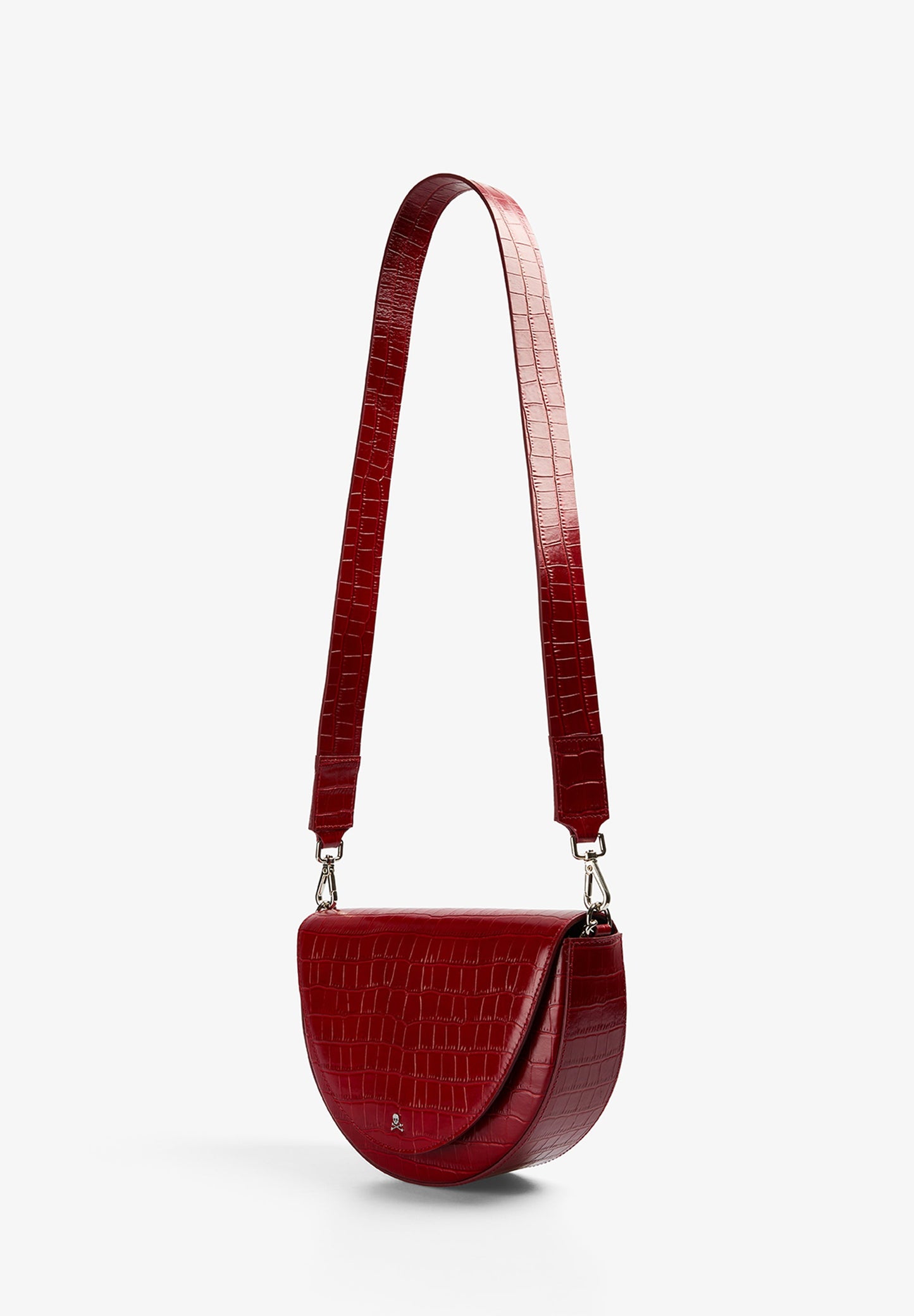 EMBOSSED LEATHER CROSSBODY BAG