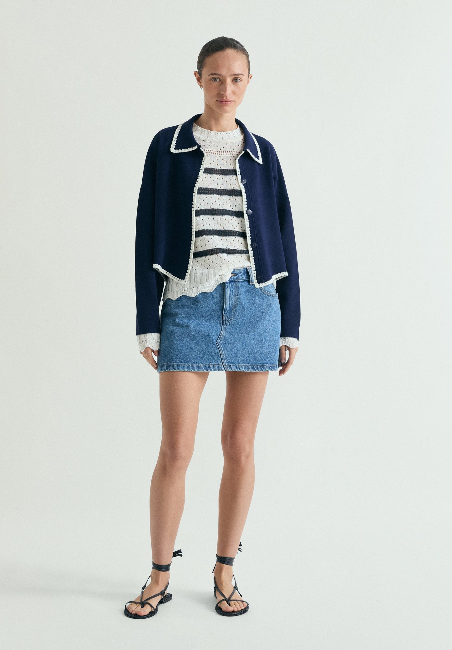 STRIPED KNIT SWEATER