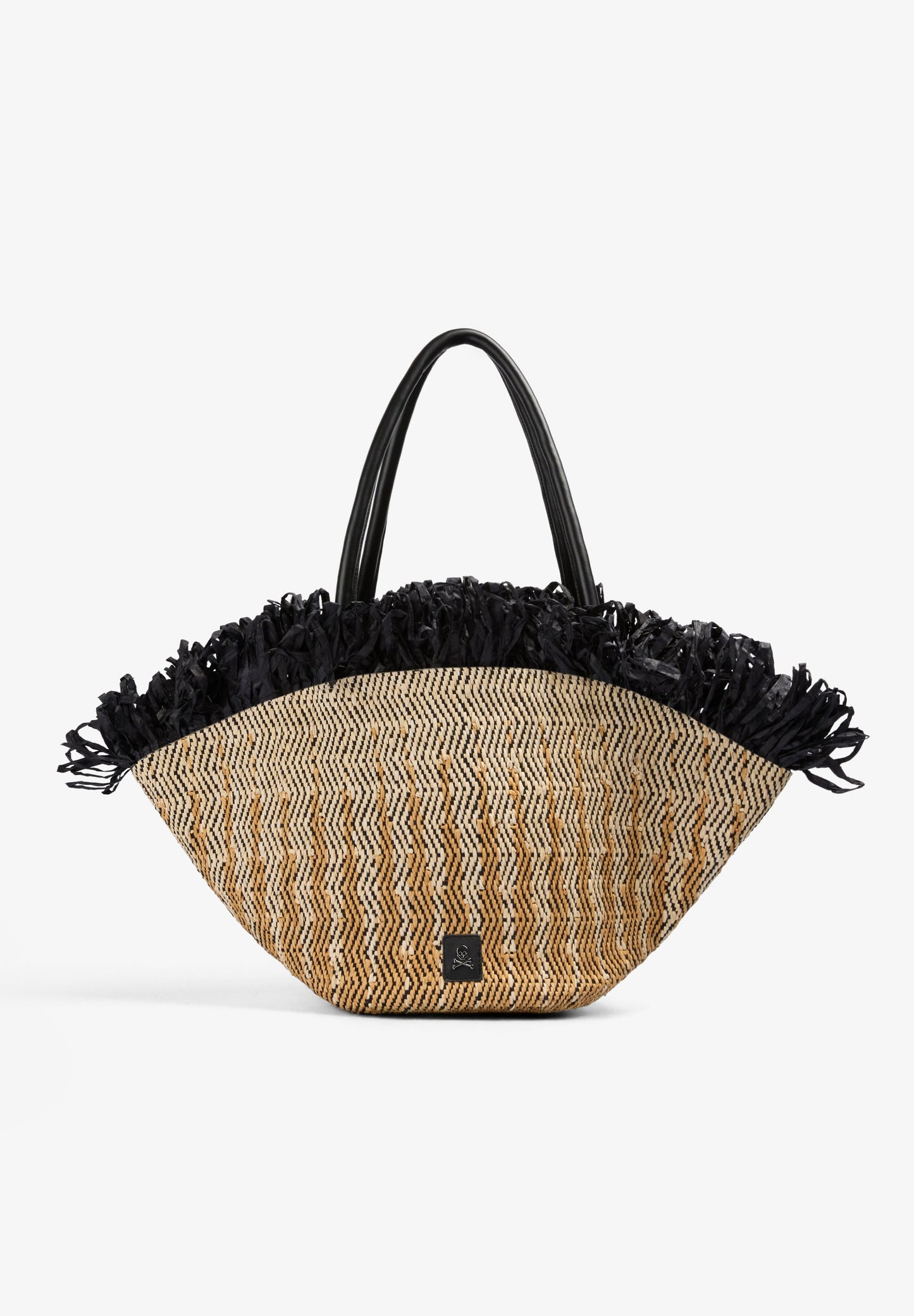 NATURAL FIBRE CARRYCOT WITH FRINGES