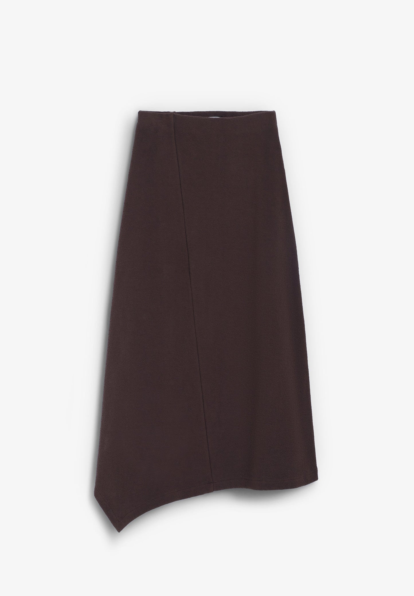 ASYMMETRIC KNIT MIDI SKIRT