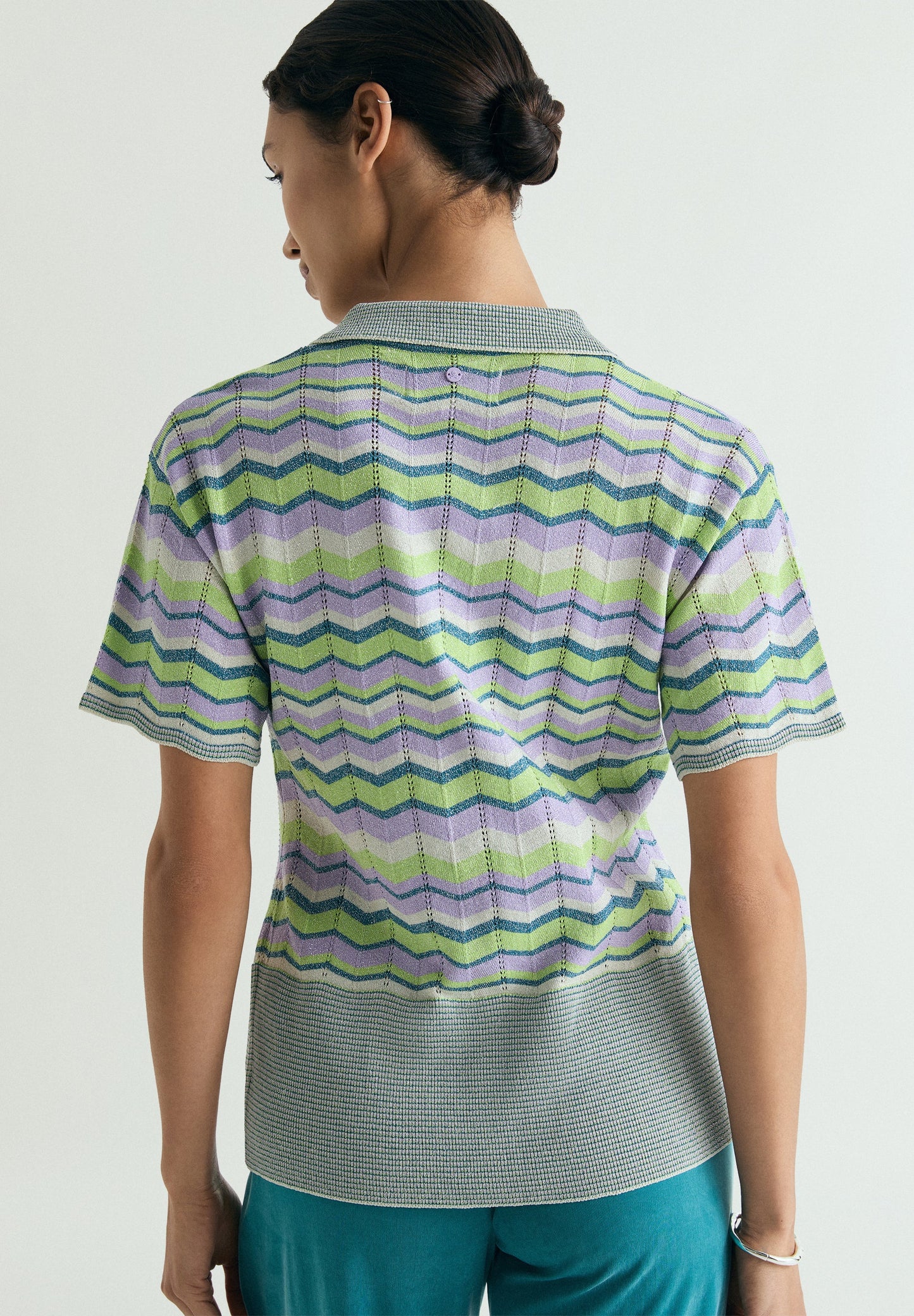 LUREX KNIT POLO SHIRT