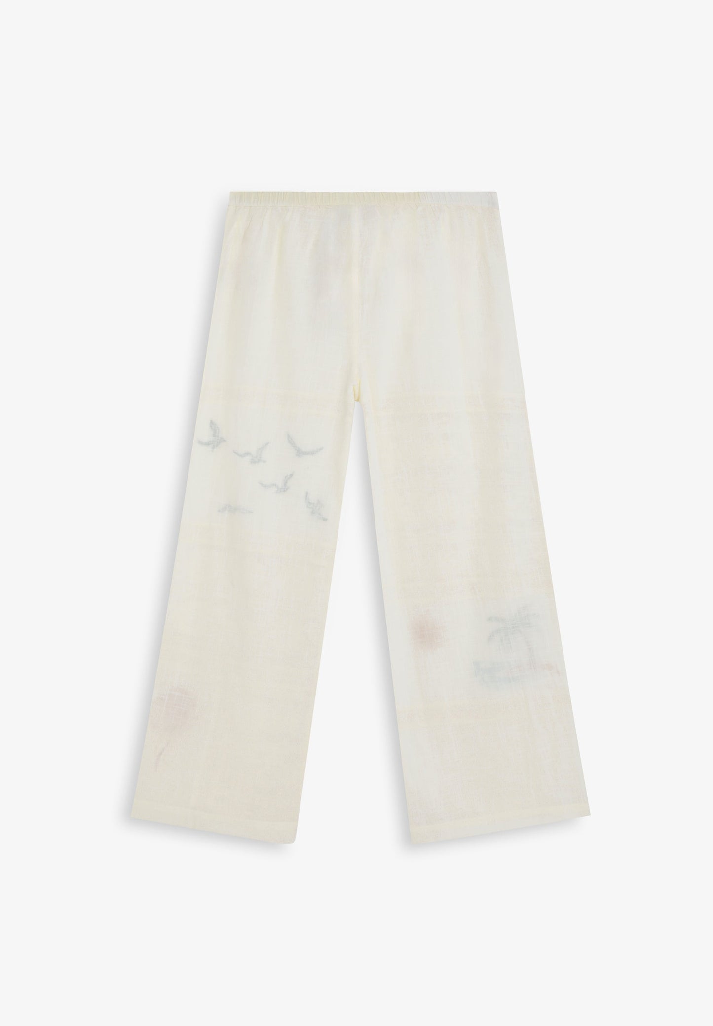 TROUSERS WITH EMBROIDERY AND LACE