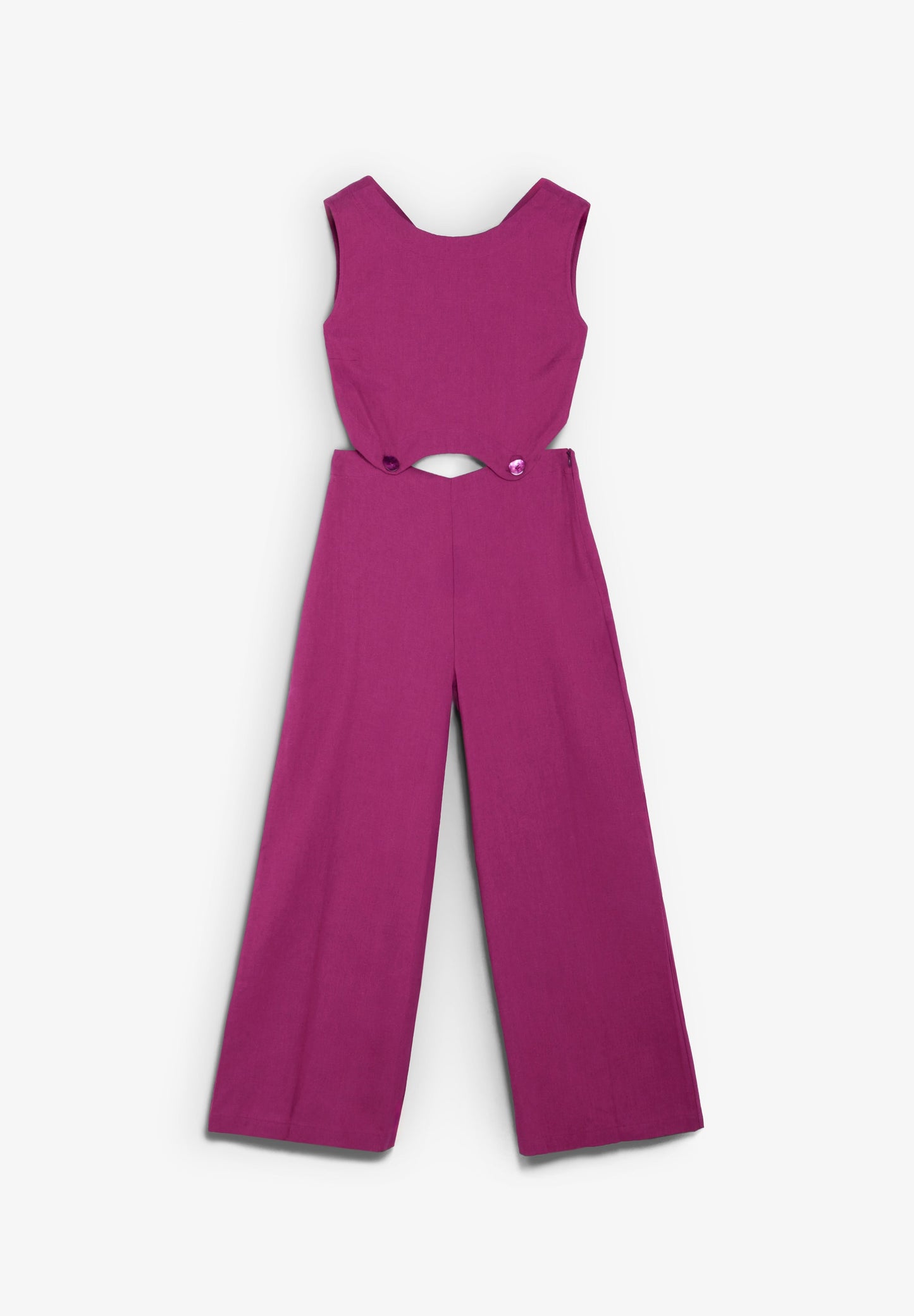 LINEN JUMPSUIT WITH CUT-OUTS