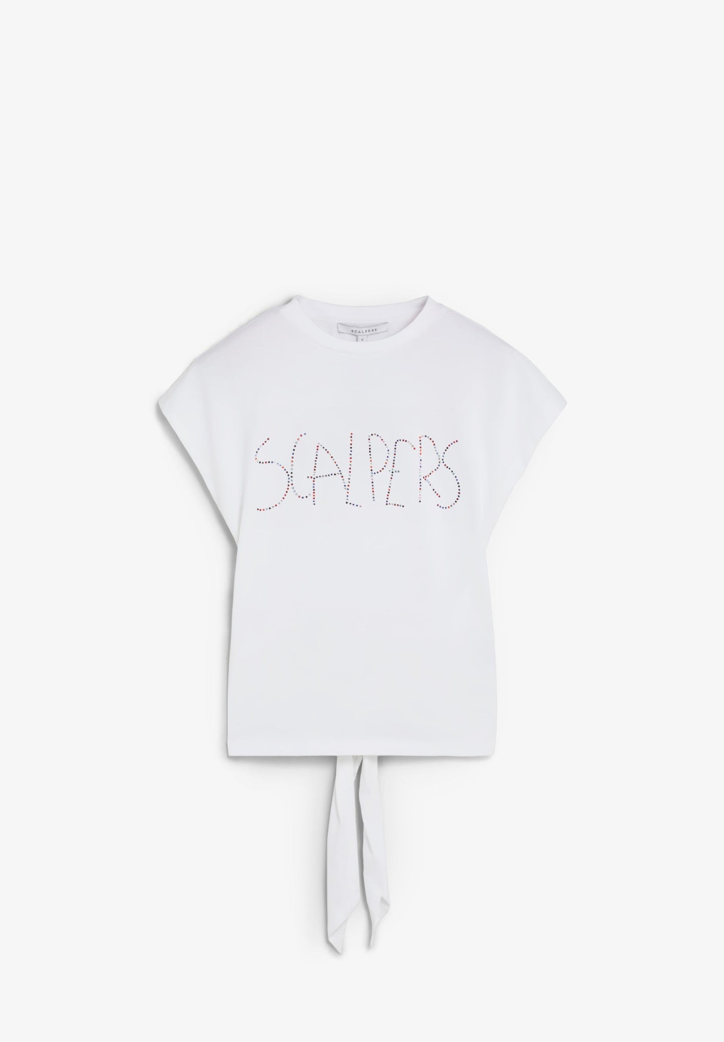 BACK KNOT T-SHIRT WITH RHINESTONES