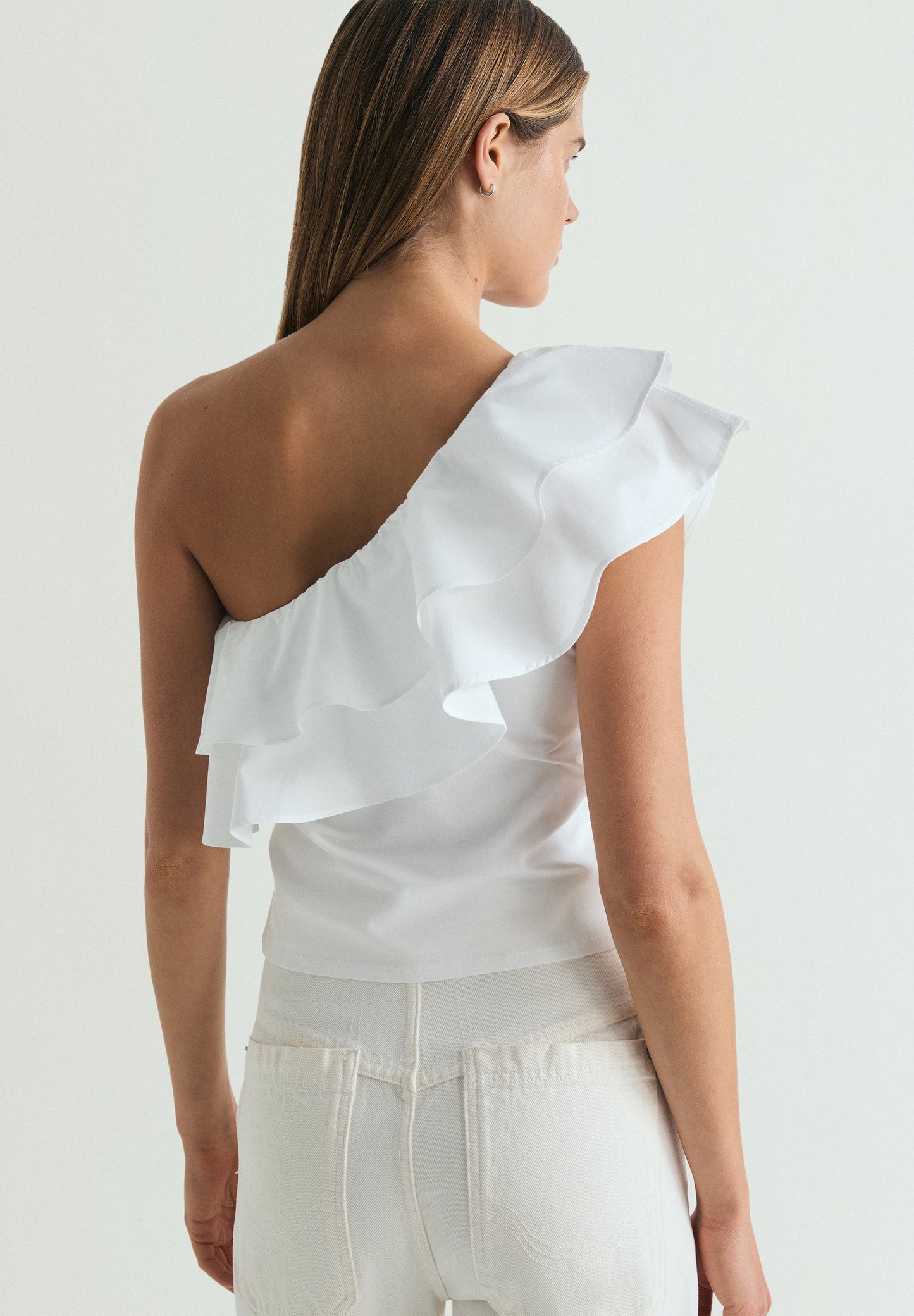 ASYMMETRIC RUFFLE T-SHIRT