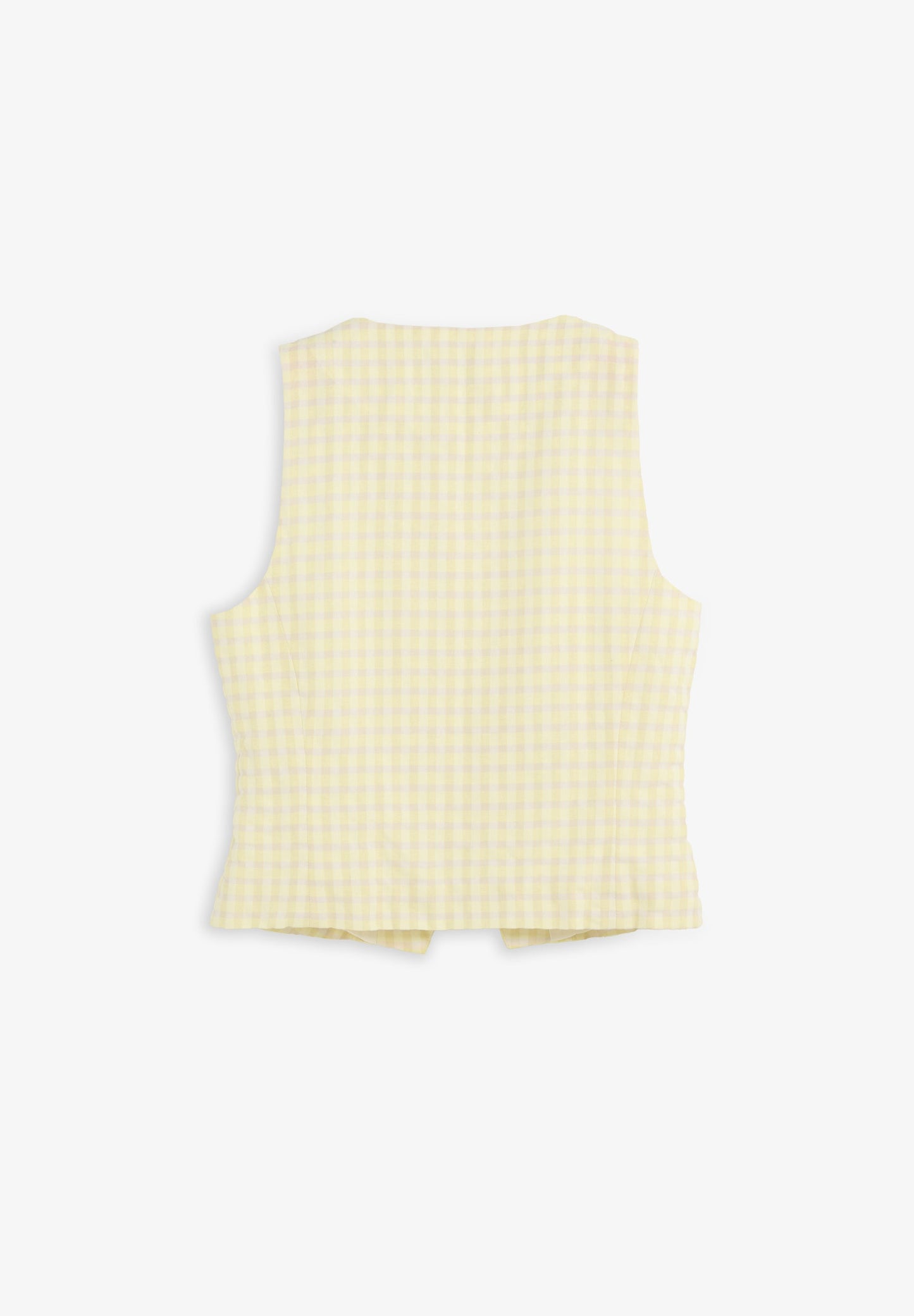 ASYMMETRIC GINGHAM WAISTCOAT