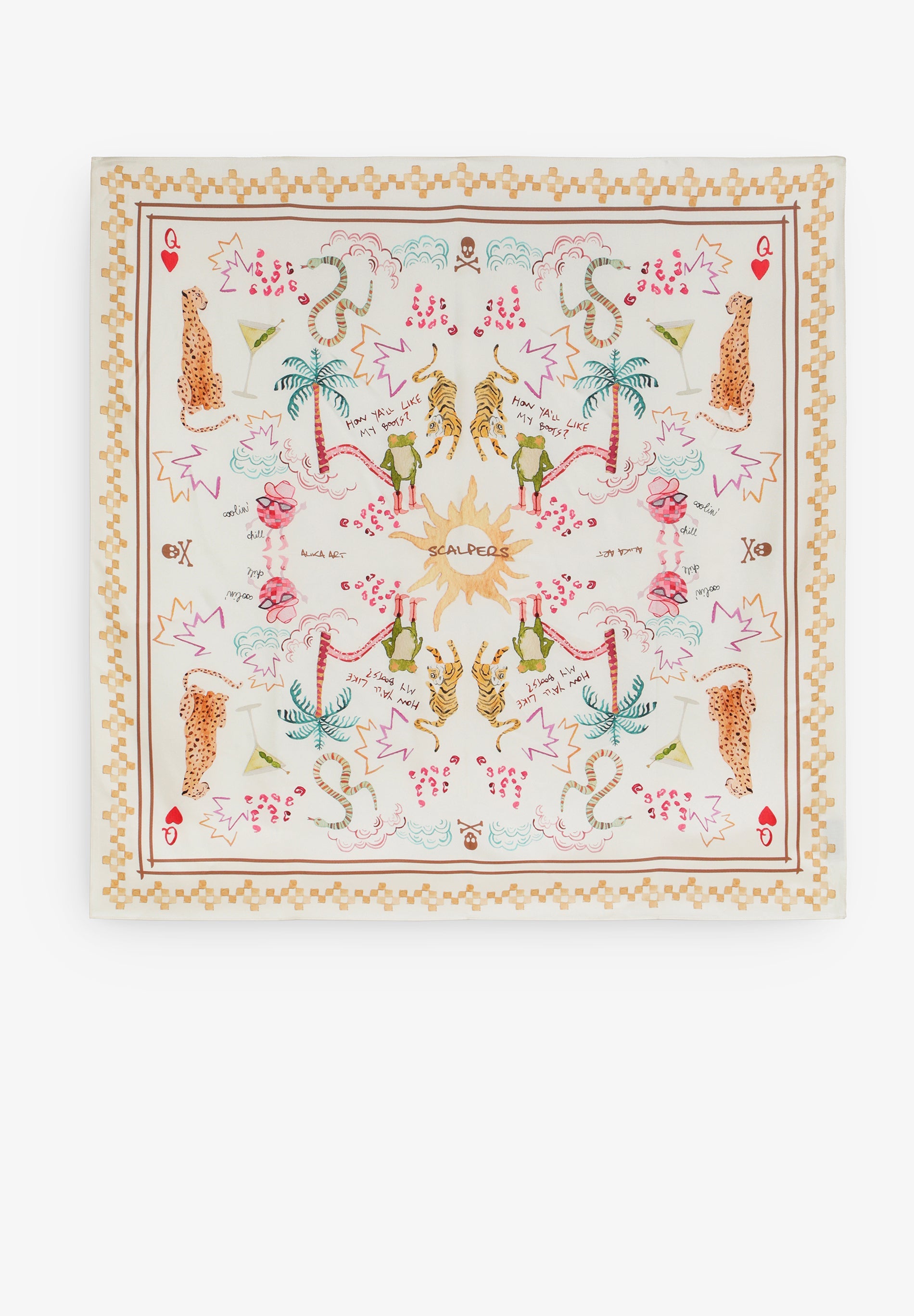 100% SILK PRINTED HANDKERCHIEF