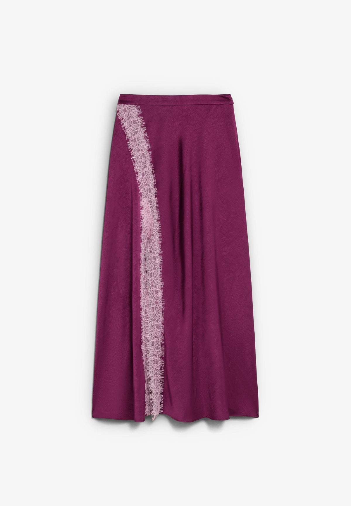 SATIN AND LACE SKIRT