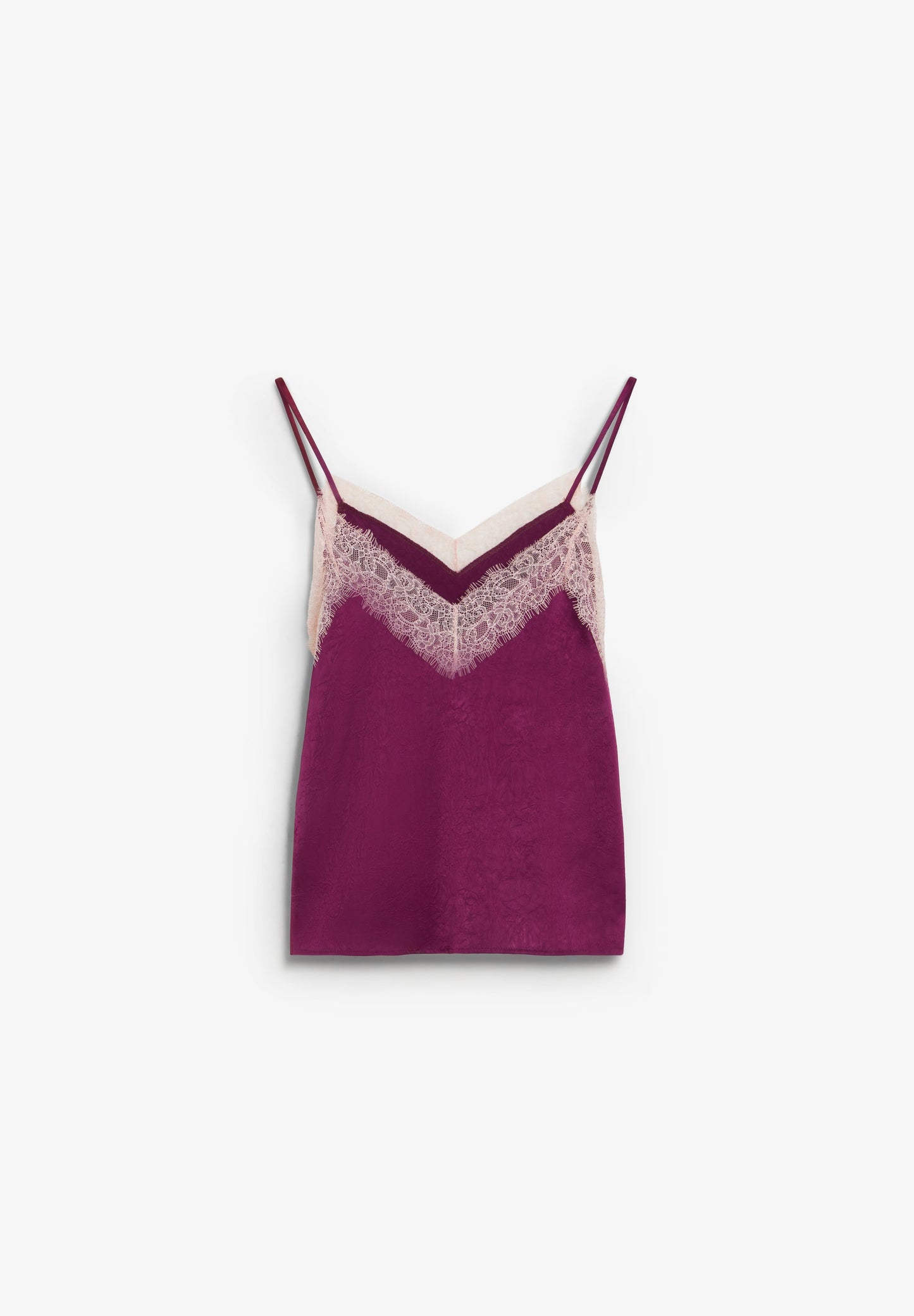 SATIN AND LACE TOP