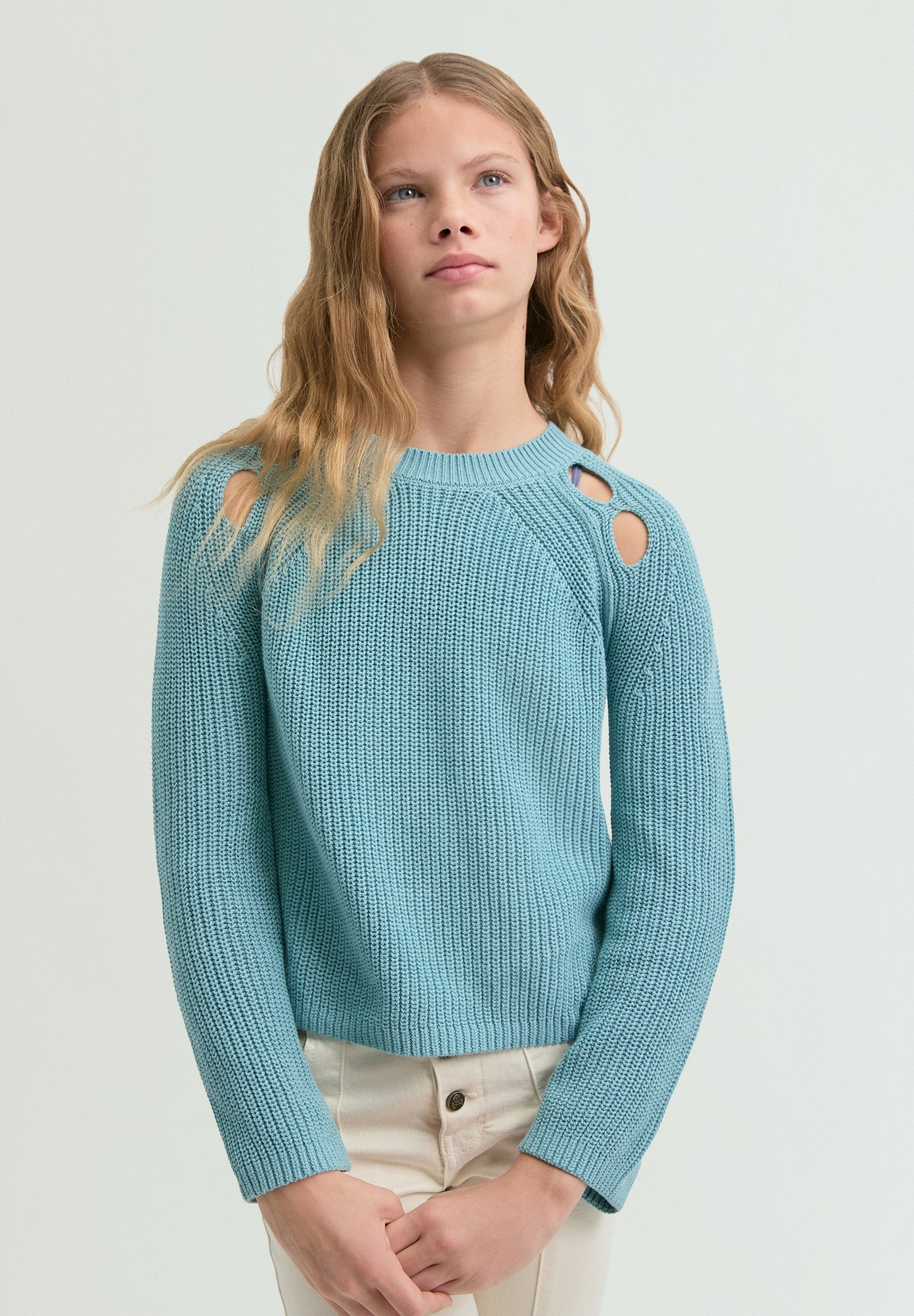 KNIT SWEATER WITH CUT-OUTS