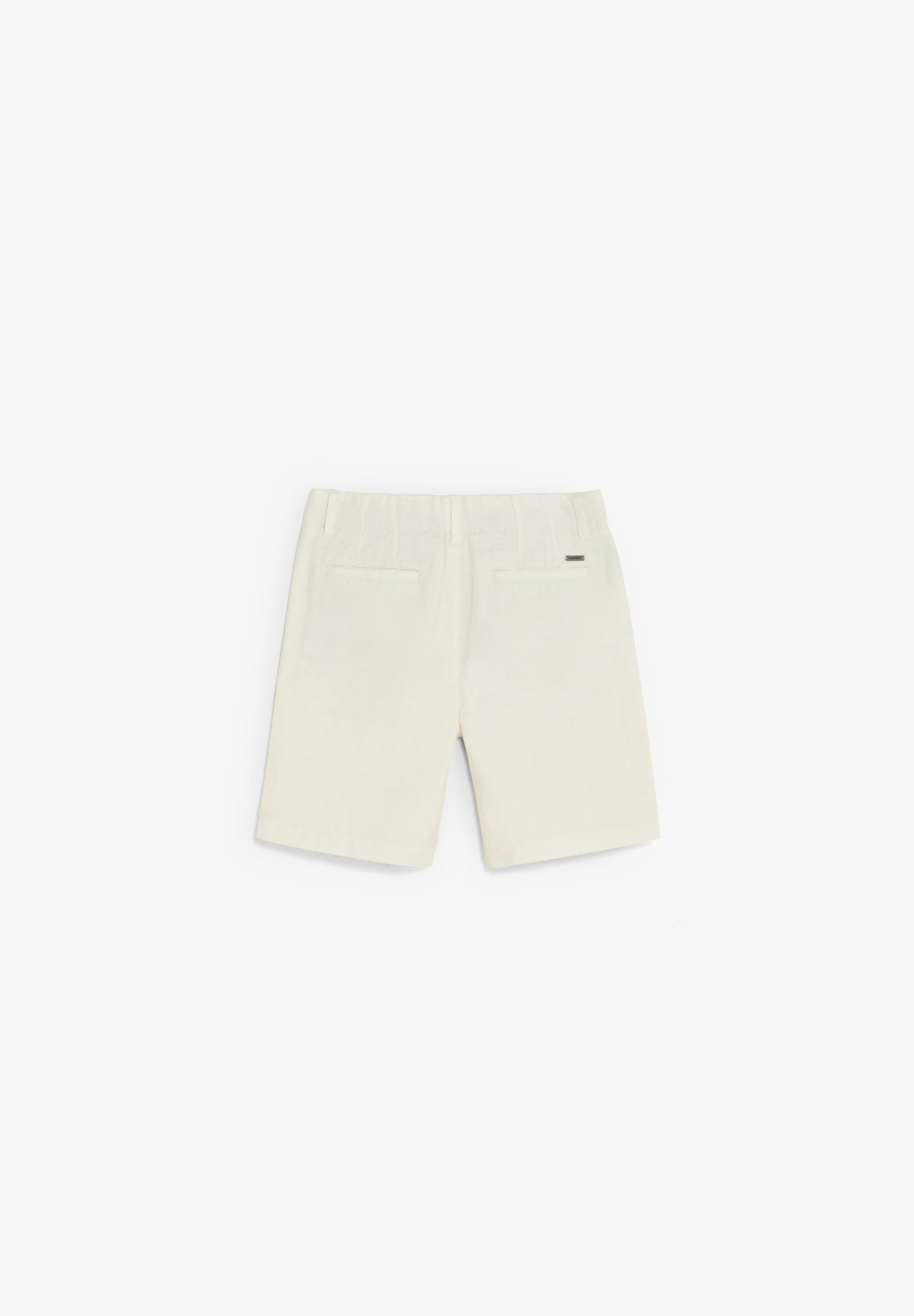 REGULAR FIT LINEN BERMUDA SHORTS