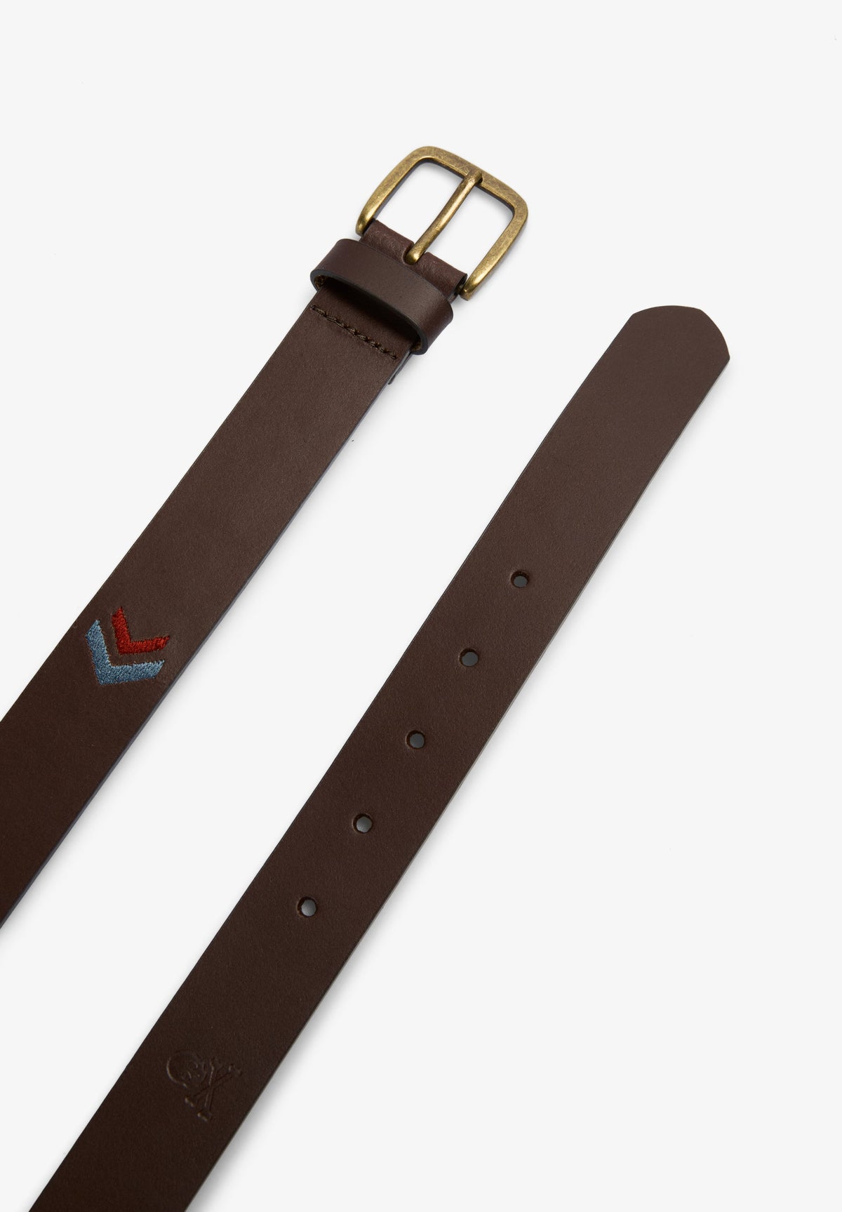 SCETHNIC SKULL LEATHER BELT