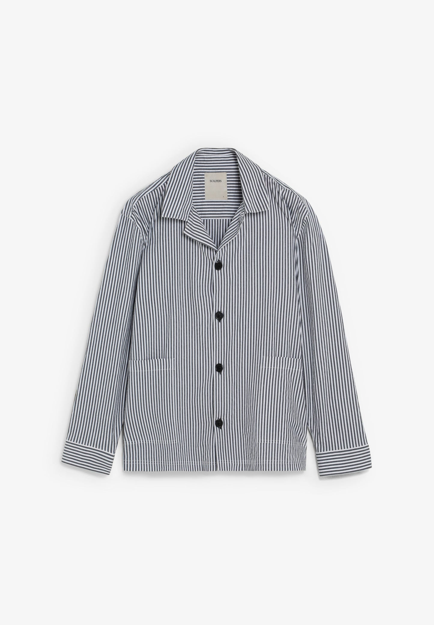 TEXTURED STRIPED OVERSHIRT