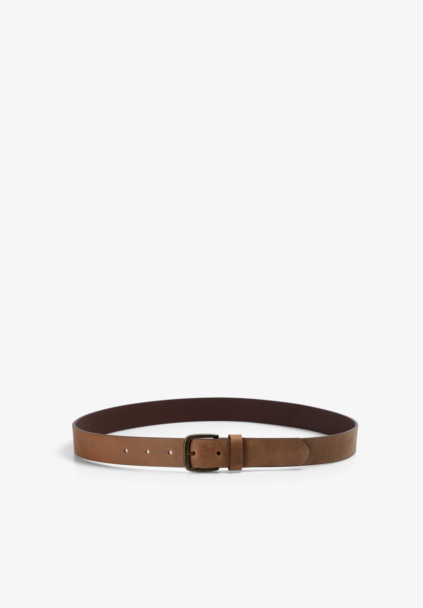 LEATHER BELT WITH GOLDEN BUCKLE