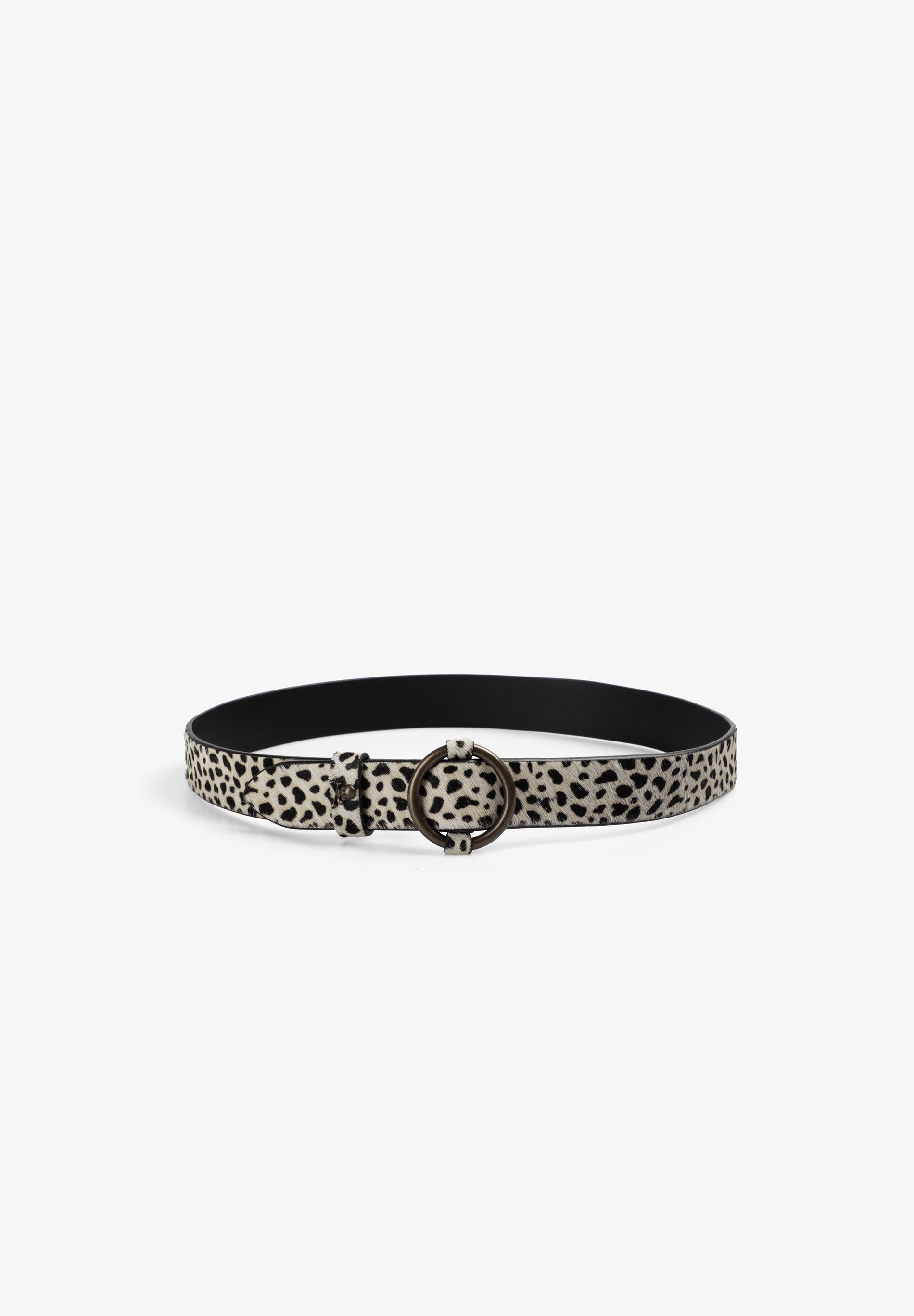 ANIMAL PRINT LEATHER BELT