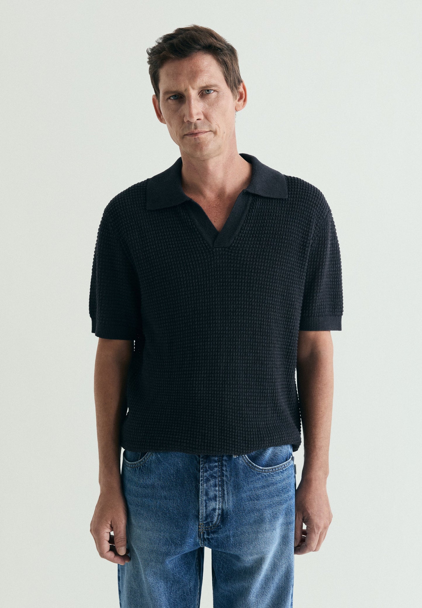 CROCHET POLO SHIRT