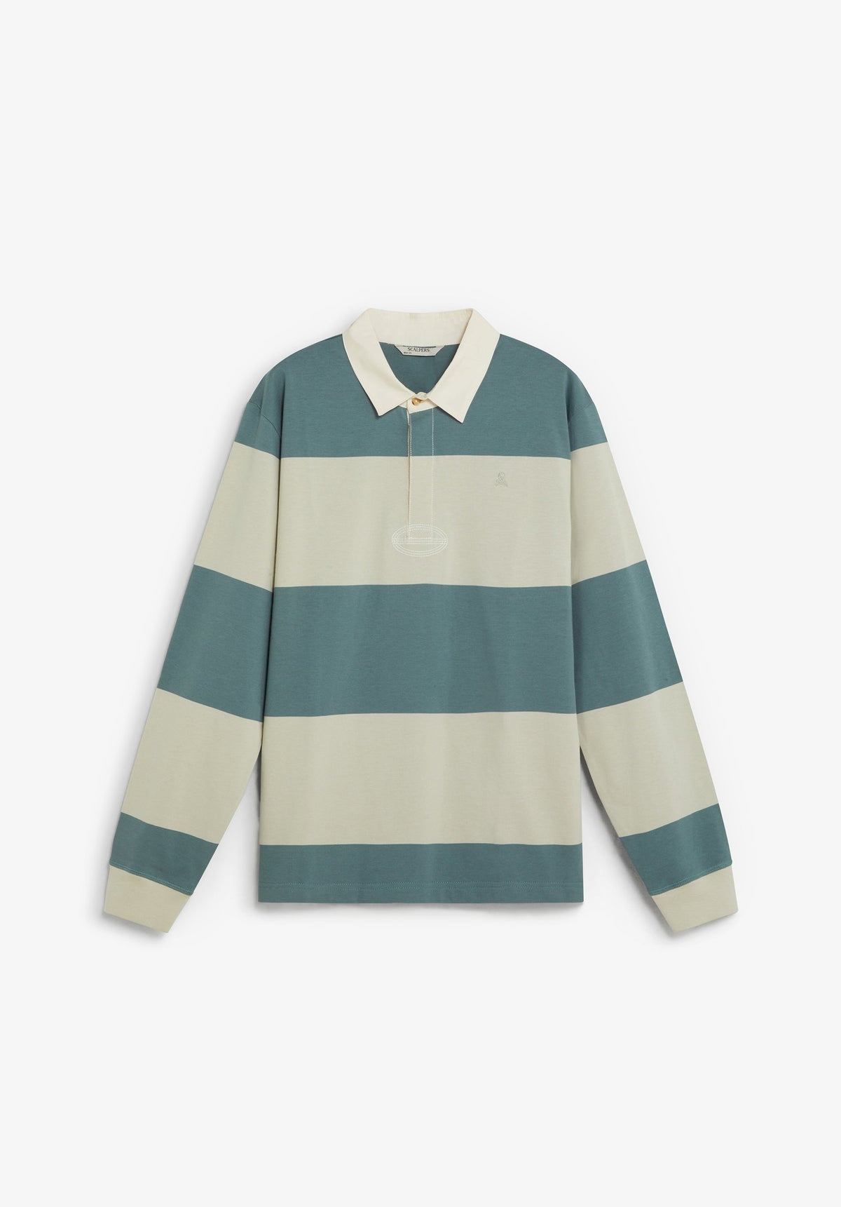 LONG SLEEVE STRIPED POLO SHIRT