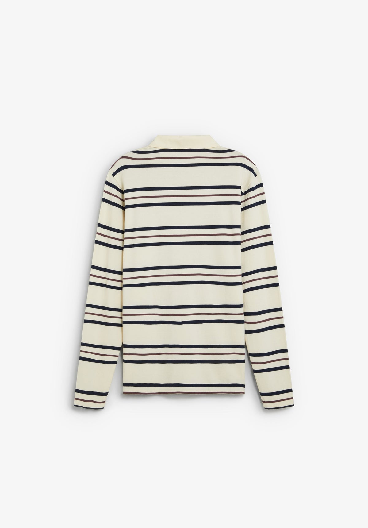 STRIPED LONG SLEEVE POLO SHIRT