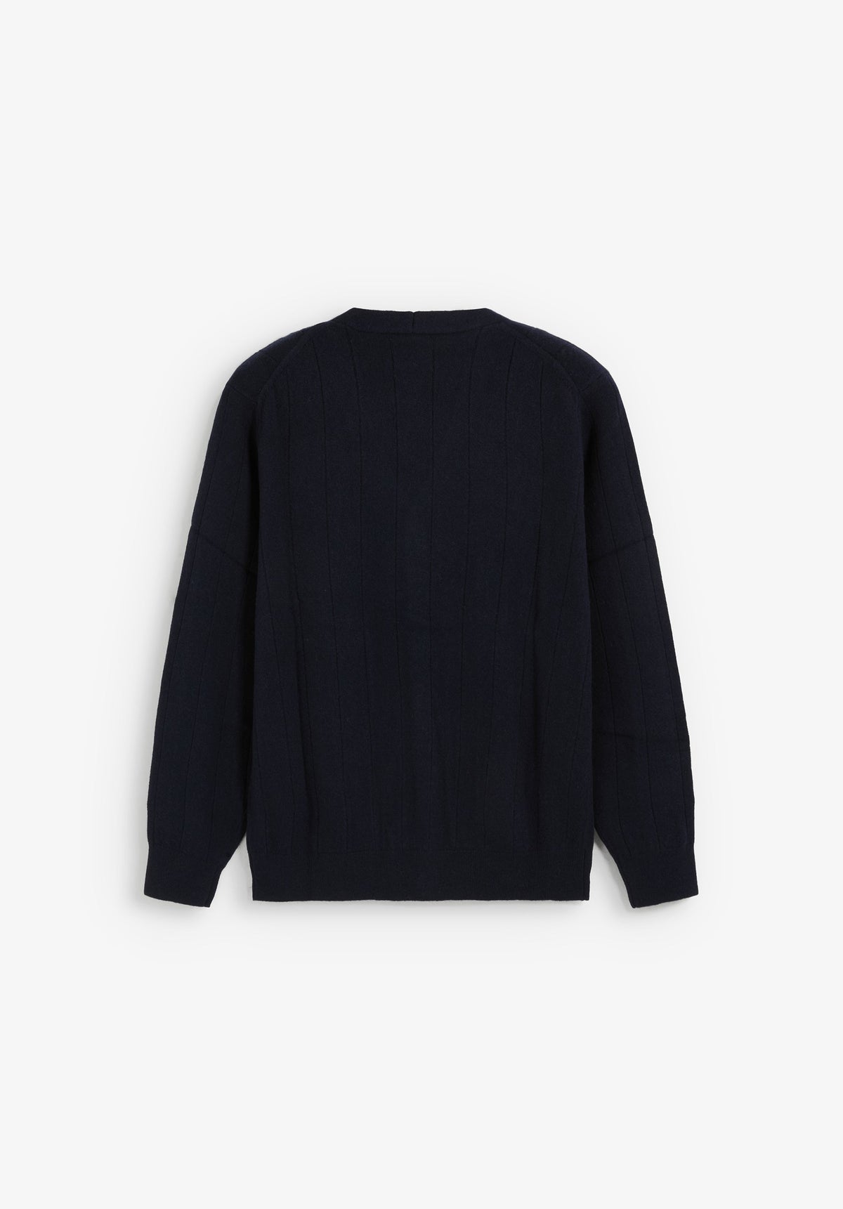 RIBBED WOOL CARDIGAN
