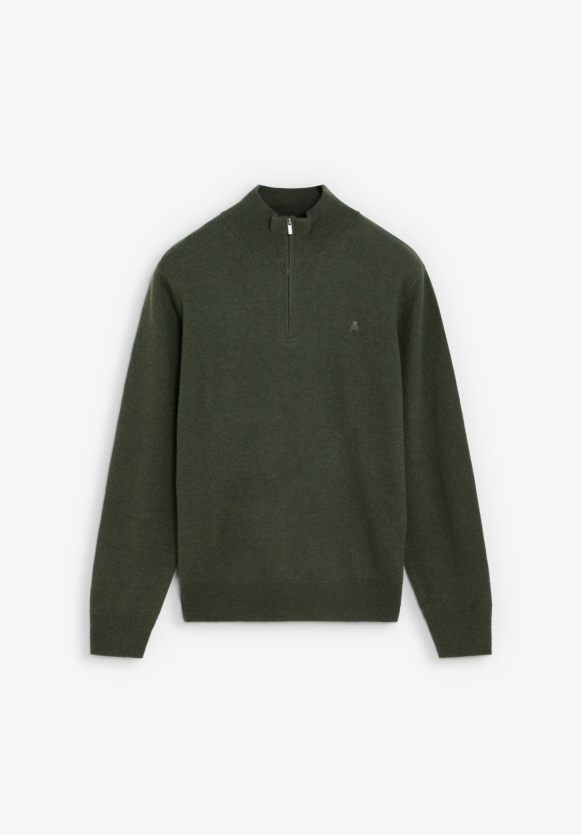 HALF-ZIP WOOL SWEATER