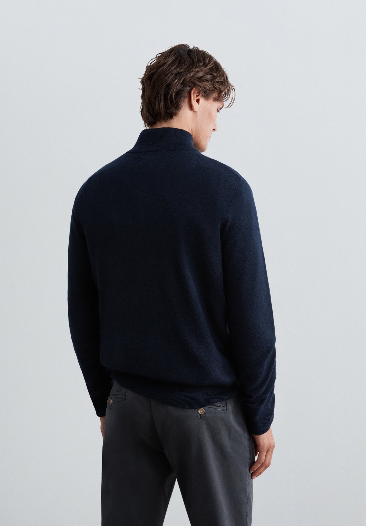 HALF-ZIP WOOL SWEATER