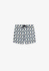 SWIMMING TRUNKS WITH ASYMMETRIC MOTIFS