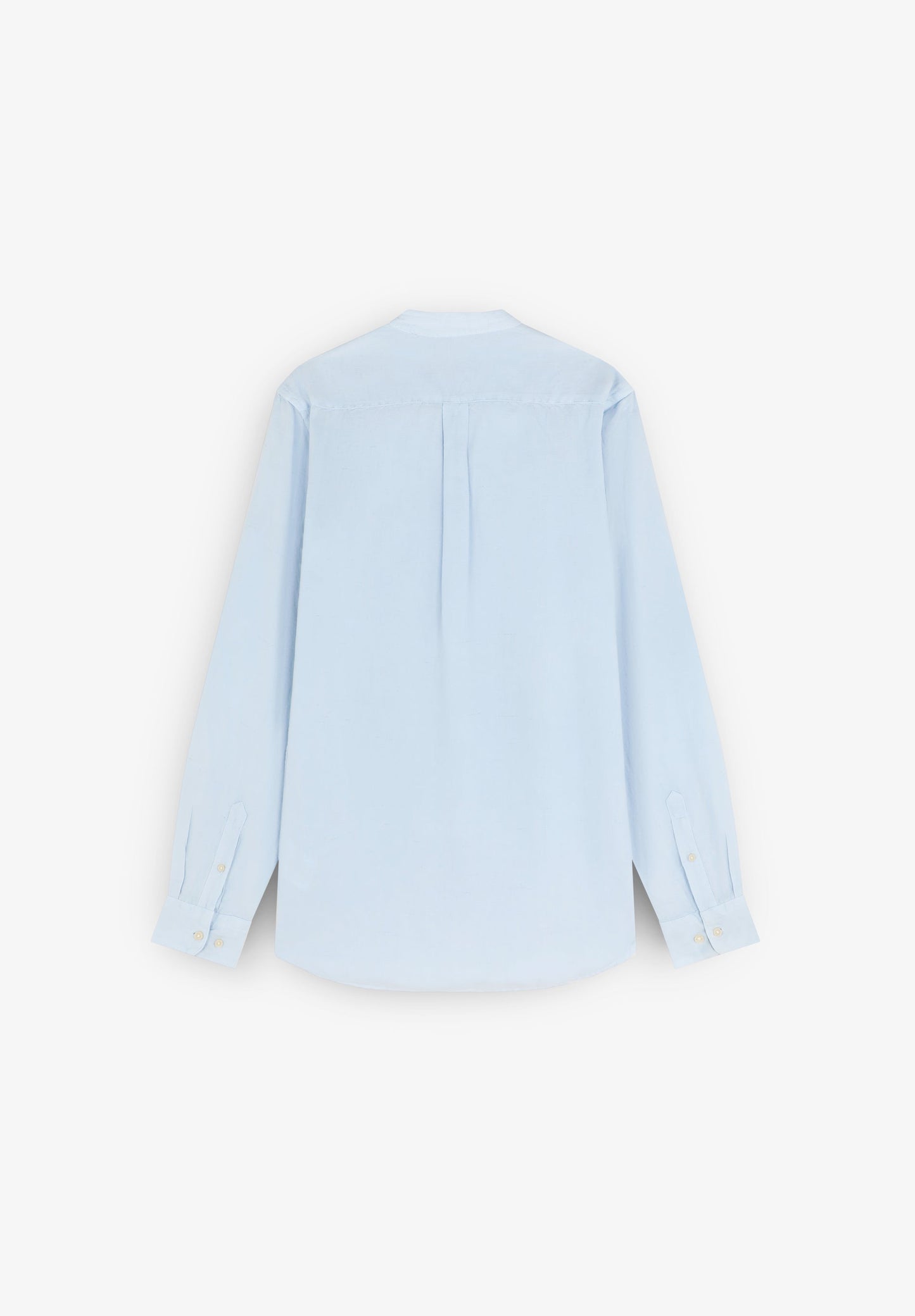 LINEN SHIRT WITH STAND-UP COLLAR